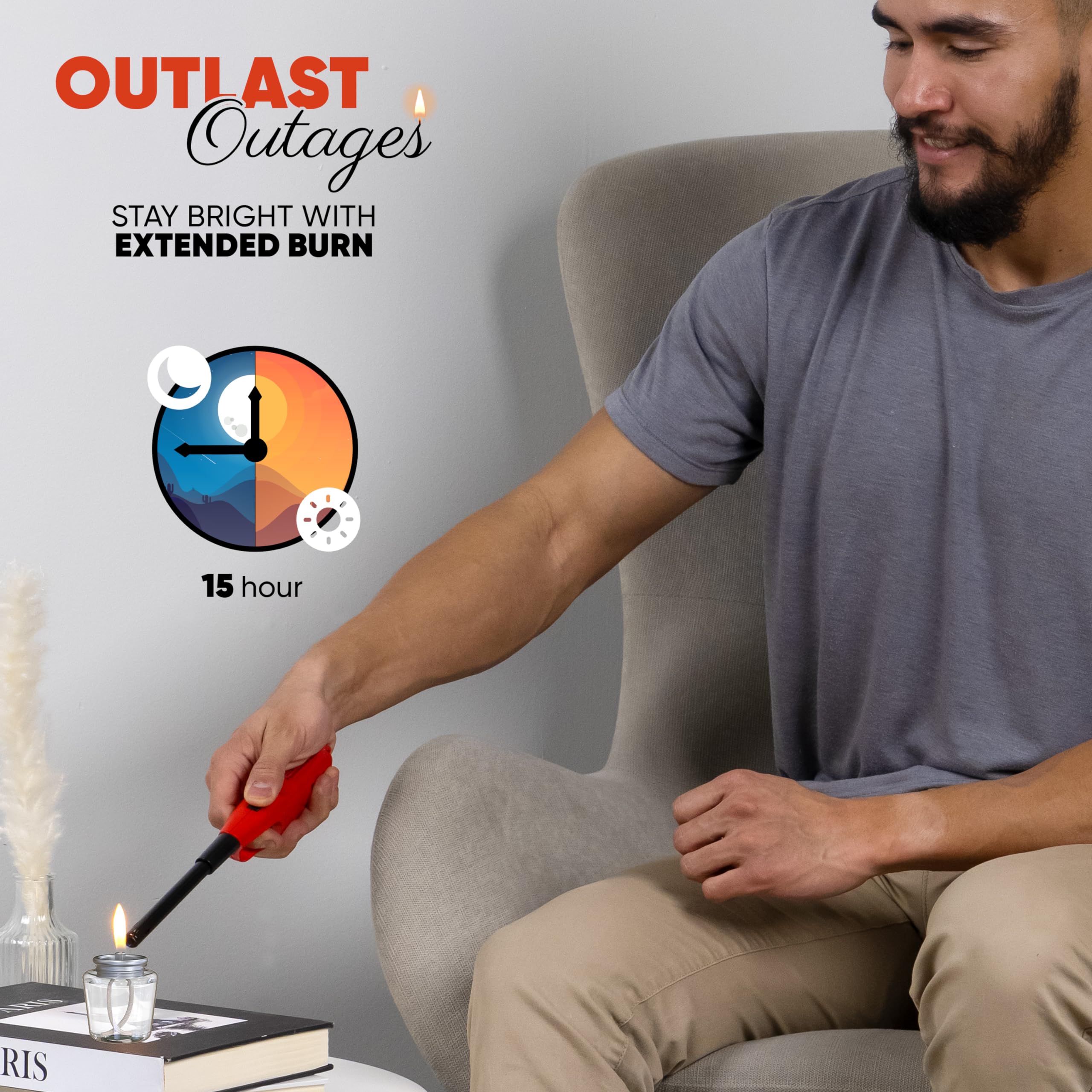 Candle Charisma Disposable Liquid Candles - Oil Tea Lights with Extended 15 Hour Burn Time - Dripless Liquid Candle, Smokeless C