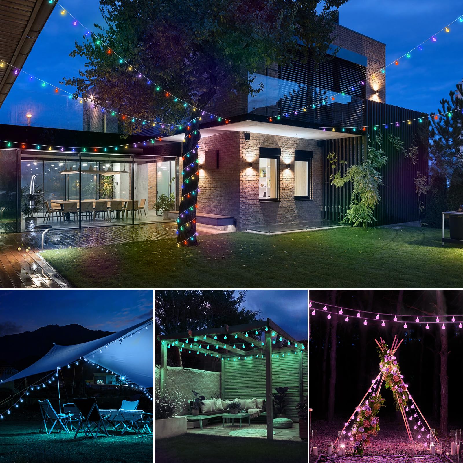 OMIKA Battery Operated String Lights, 15FT 30 LEDs, 24 Color Changing, Remote Timer, USB Powered Fairy Lights for Indoor/Outdoor Decor