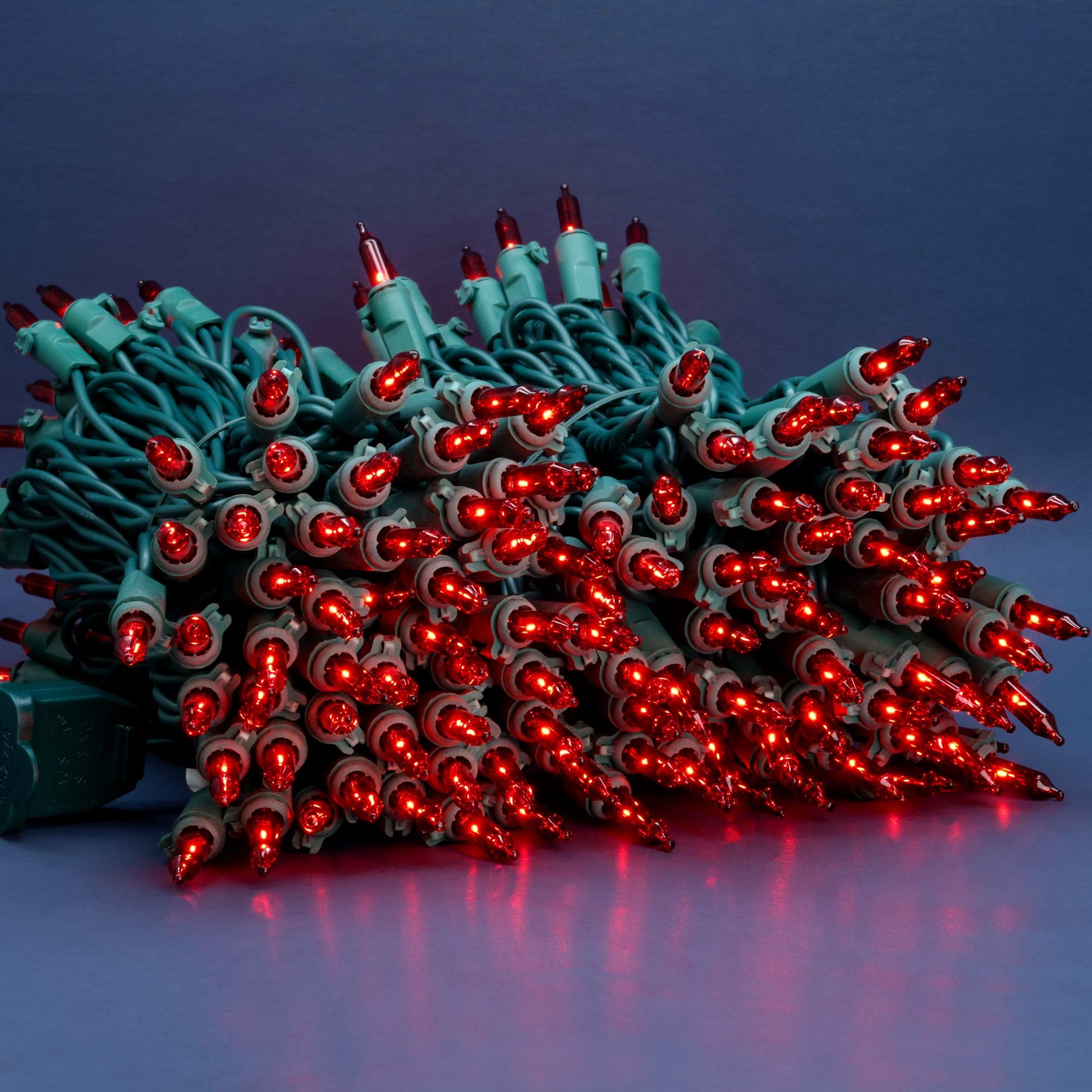 SWEET SHINE Christmas Lights, 200 Count Red String Lights, 33 ft Green Wire, UL Listed, Model DDS-L-100E/2F(0.34)