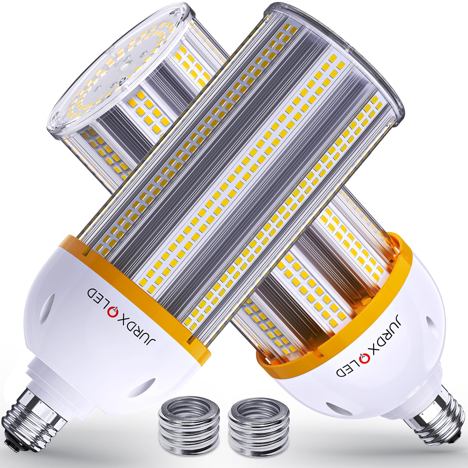 Jurdxled 80W Led Corn Light Bulb 10400 Lumen 5000K Large Area Cool Daylight White E26/E39 Medium Base For Outdoor Indoor Garage 