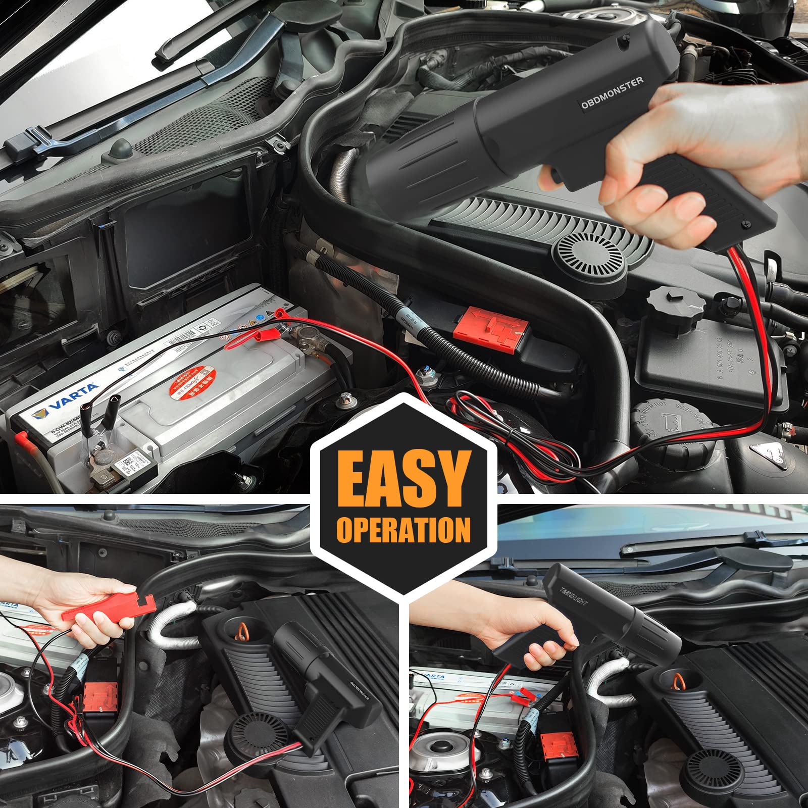 OBDMONSTER Ignition Timing Light - 12V Strobe Lamp Inductive Timing Gun for Car, Motorcycle & Marine Engines