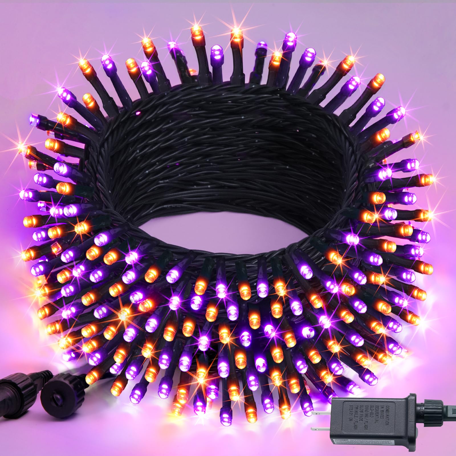 JMEXSUSS 250 LED Christmas String Lights, 91.5ft, Red & White, Waterproof, 8 Modes, Model EXS-S-0250, Indoor/Outdoor Decoration