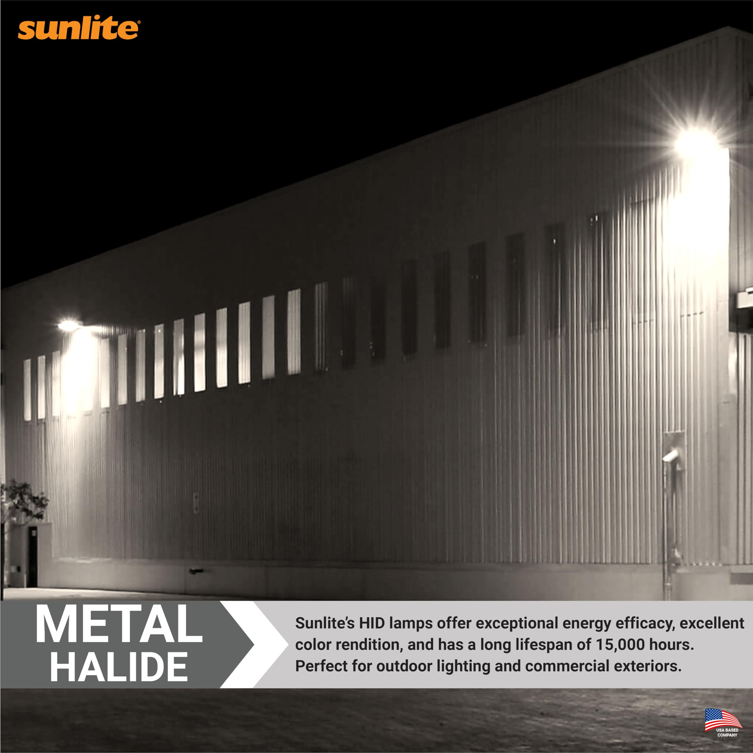 Sunlite 03645-Su Mh100/U/Med M90 Metal Halide Lamp, 100 Watts, Pulse Start, Medium Base (E26), Ed17, 12,000 Hours Life, 9000 Lum