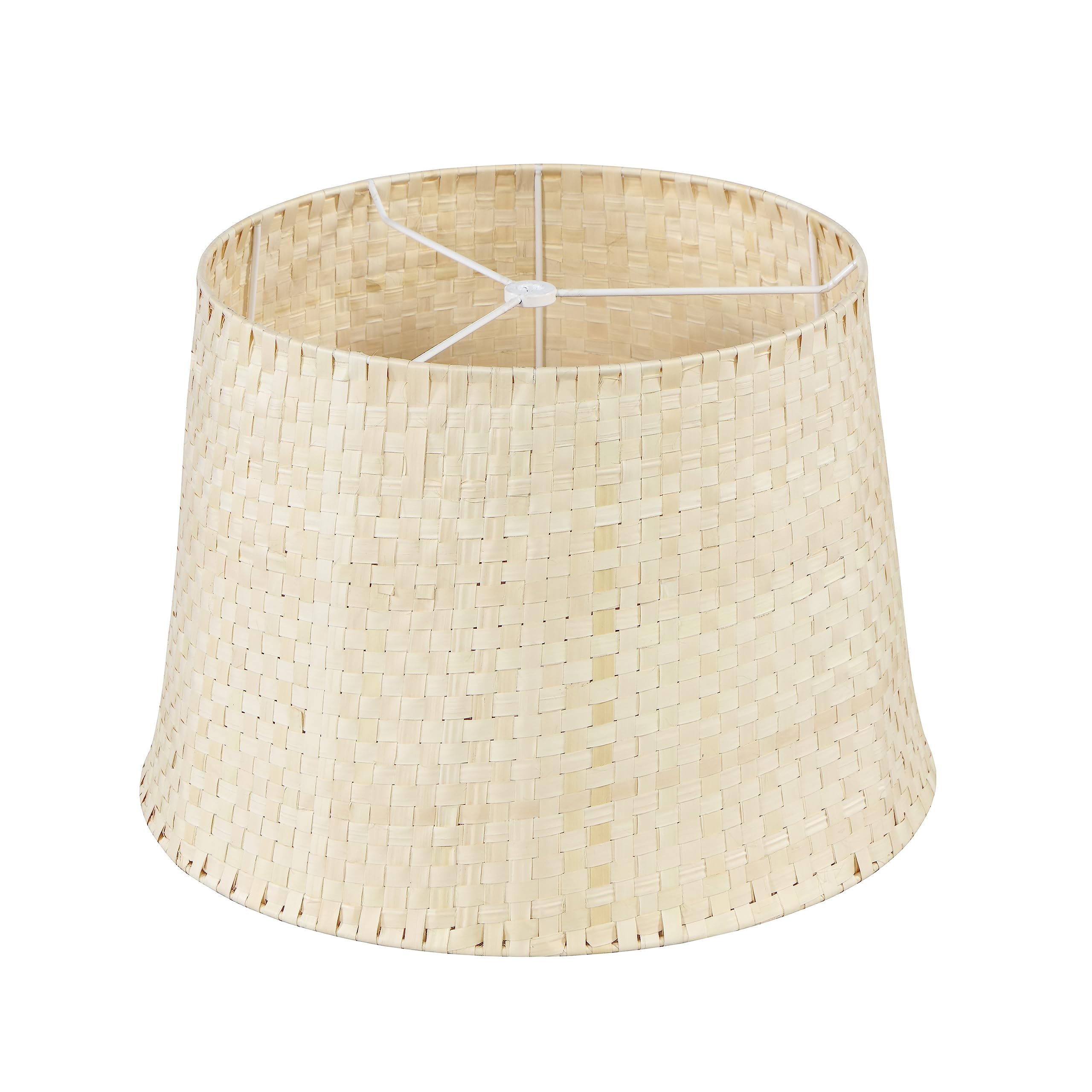 Aspen Creative 32992, Handwoven Empire Spider Lamp Shade, Natural Palm Leaf, 13 Top x 16 Bottom x 11 Slant Height
