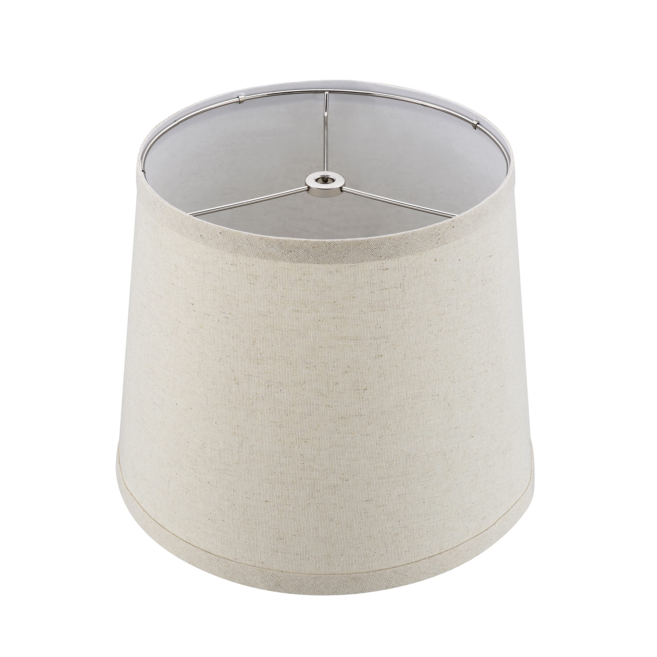 Aspen Creative 38006, Collapsible Empire Transitional Spider Shade, 9 Top x 11 Bottom x 9 Slant, Oatmeal Linen