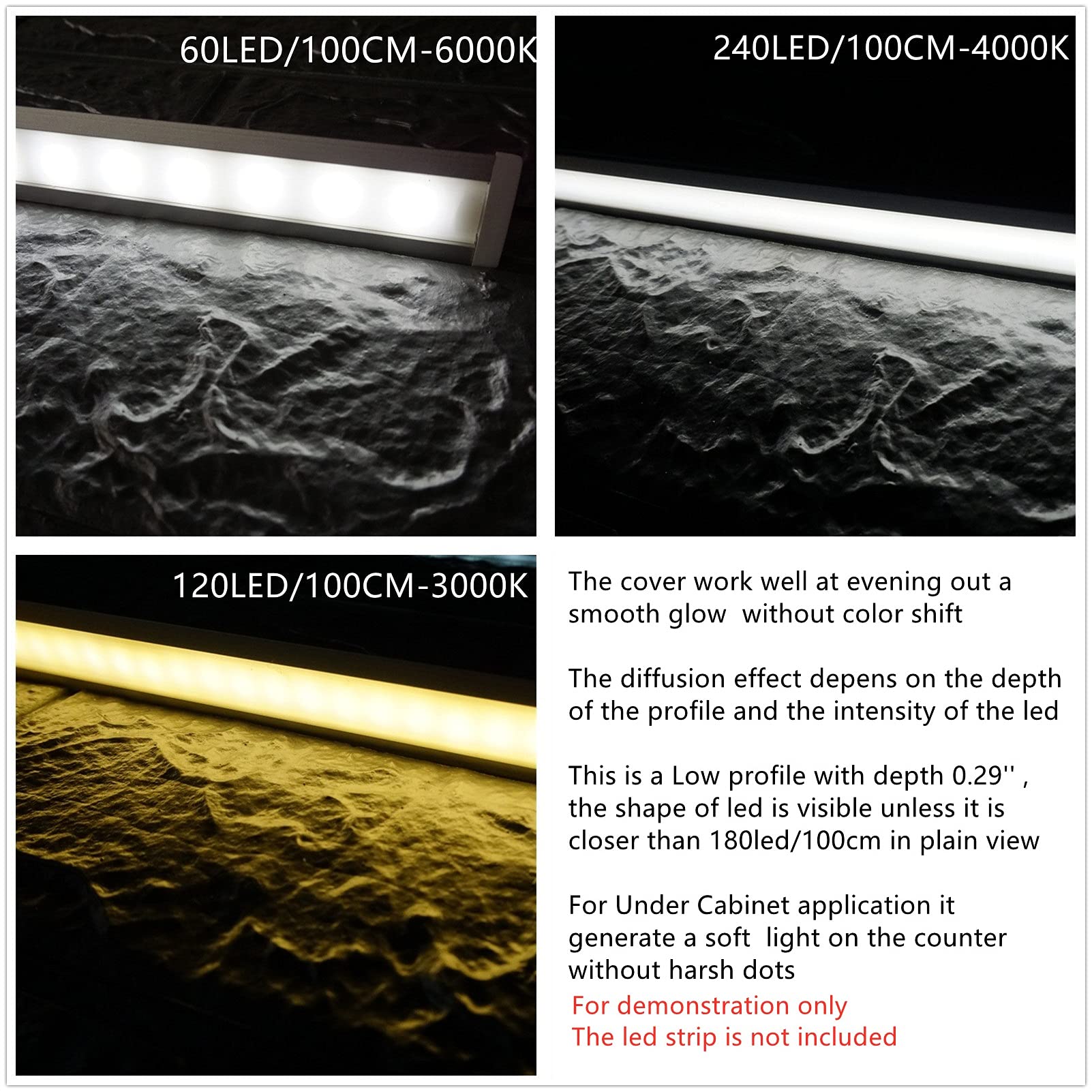 Thmoother Recessed Led Strip Channel Diffuser 8-Pack 6.56Ft,23.5X7Mm Tape Aluminum Track With Flange,Flush Mounted Wardrobe Bookcase Wine Cabinet Groove Intergrated Low Profile (6.56Ft, Silver, 8)