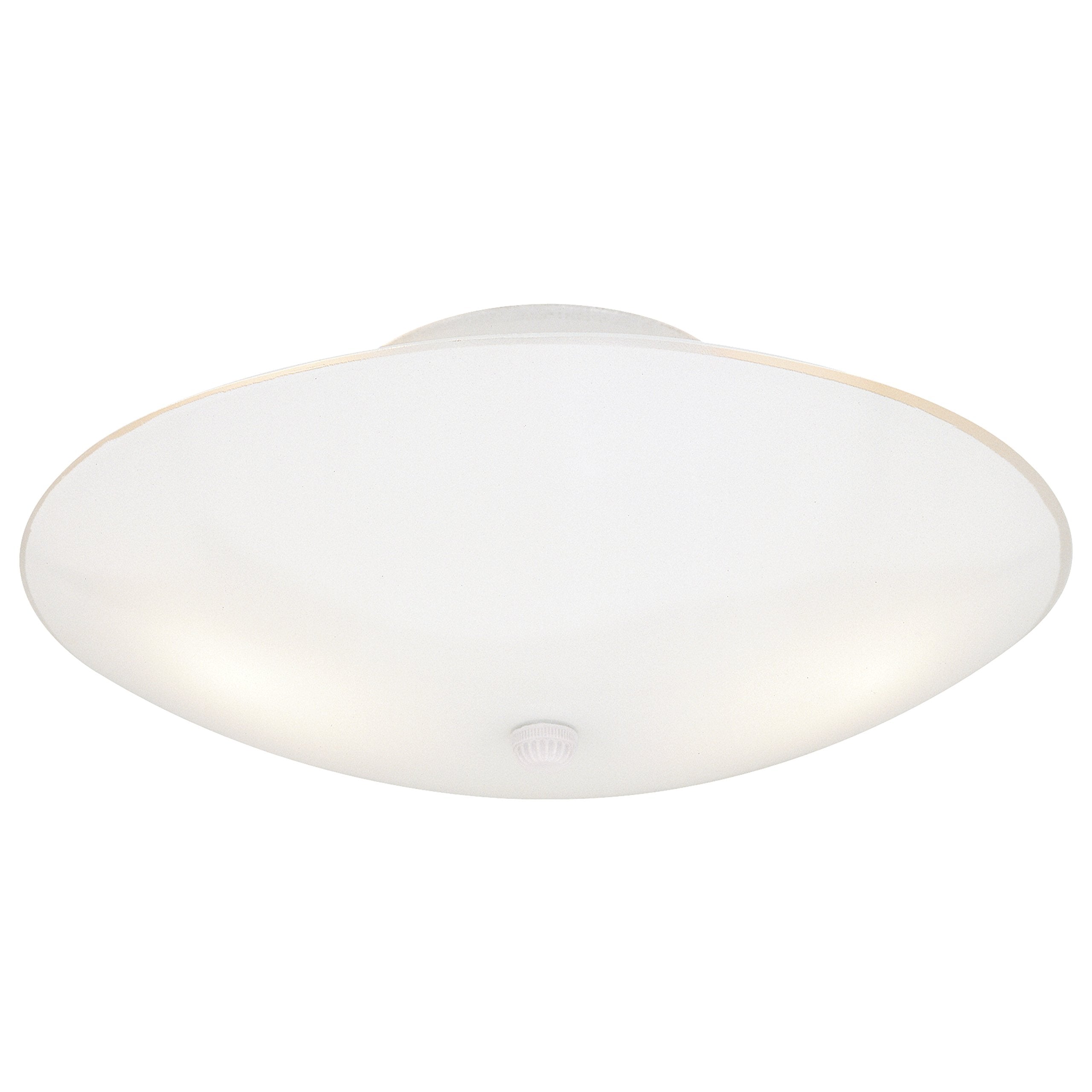 Westinghouse 66242 6624200 Two-Light Semi-Flush-Mount Interior Ceiling Fixture, Finish with White Glass