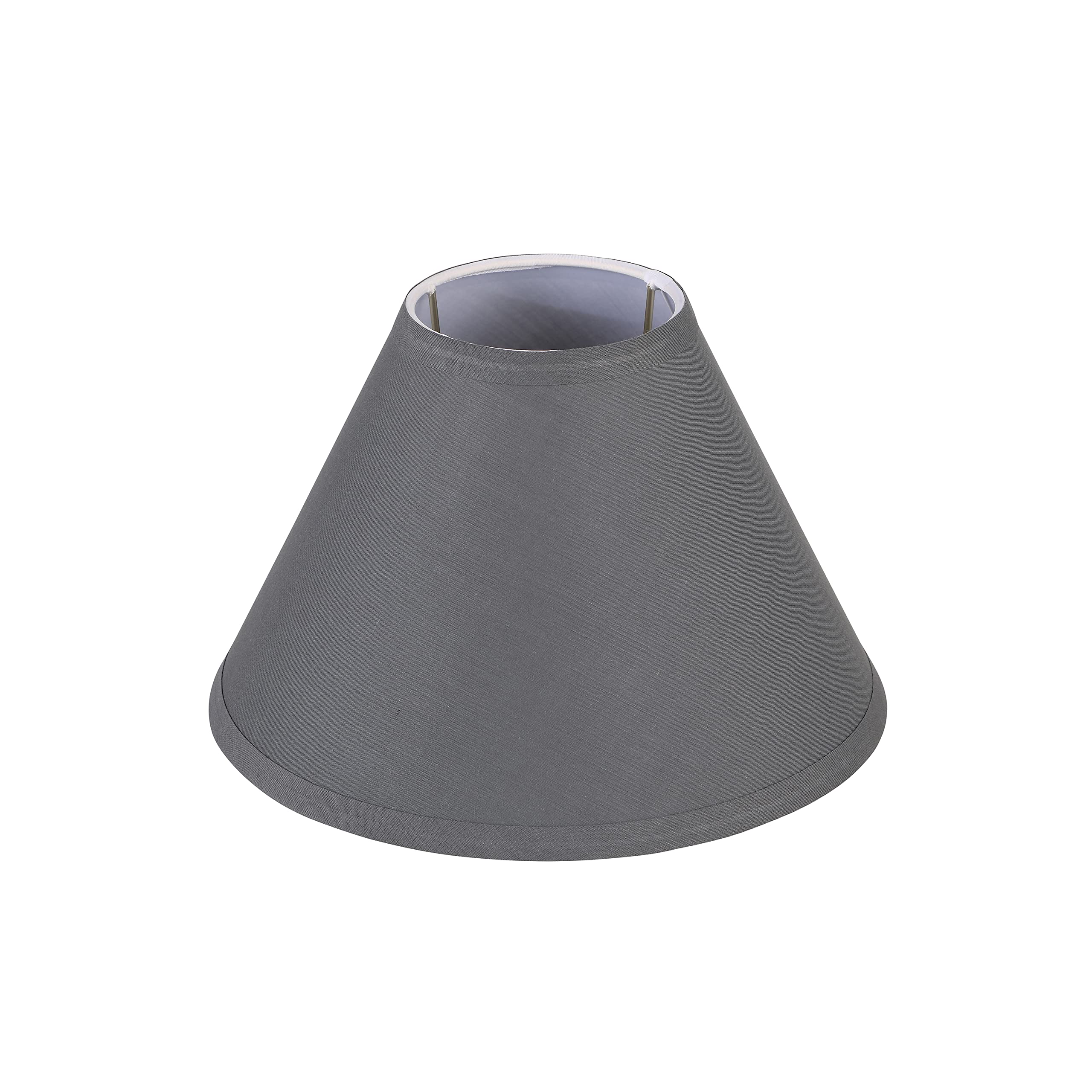 Aspen Creative 55002, Empire Uno Lamp Shade, Dark Gray, 4&quot; Top X 10&quot; Bottom X 7&quot; Slant Height, Slip Uno 33Mm