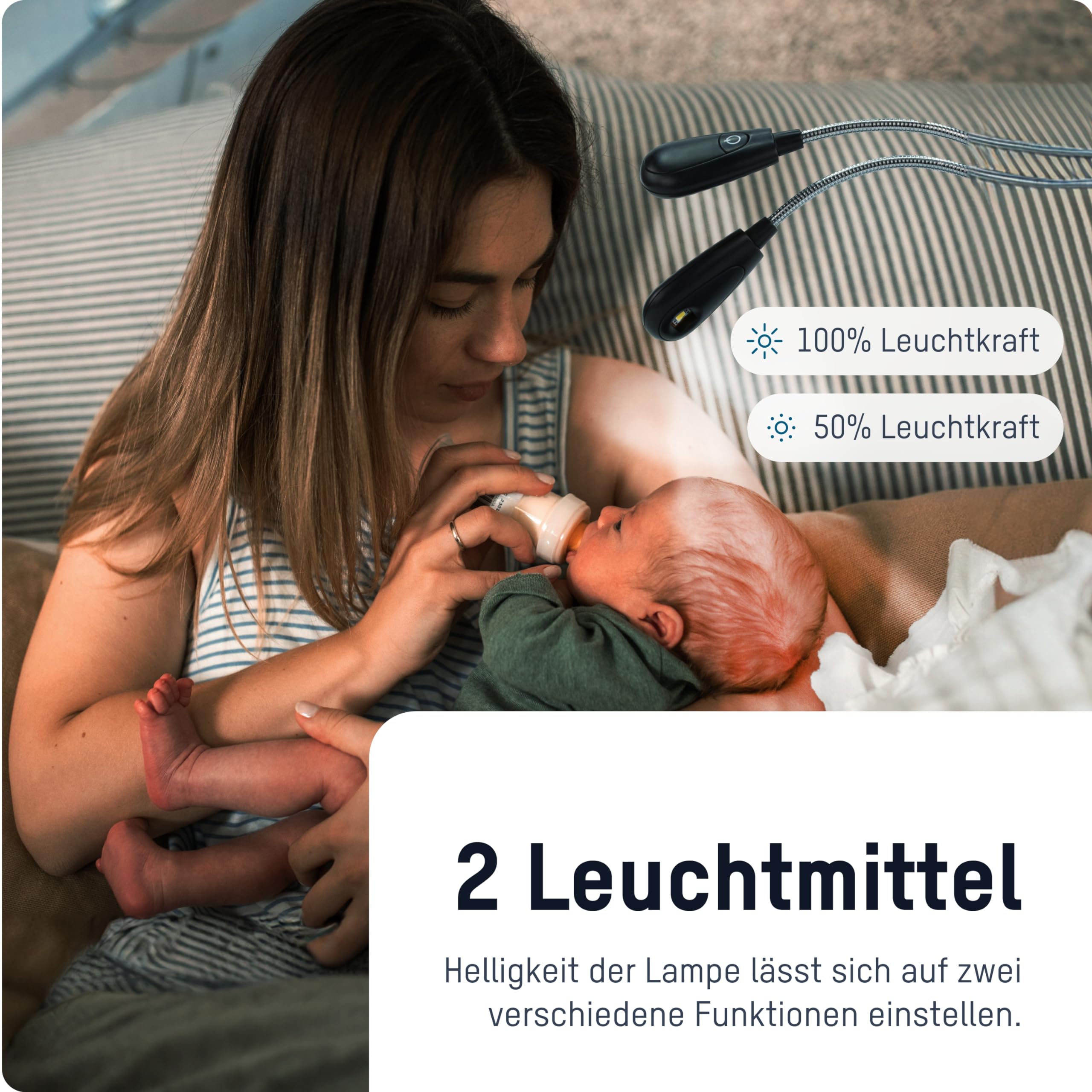 Ansmann TWINFLEX Mini LED Reading Light - 2 Flexible Lamp Heads, Model 1600-0119, Includes Batteries, Ideal for Music Stands