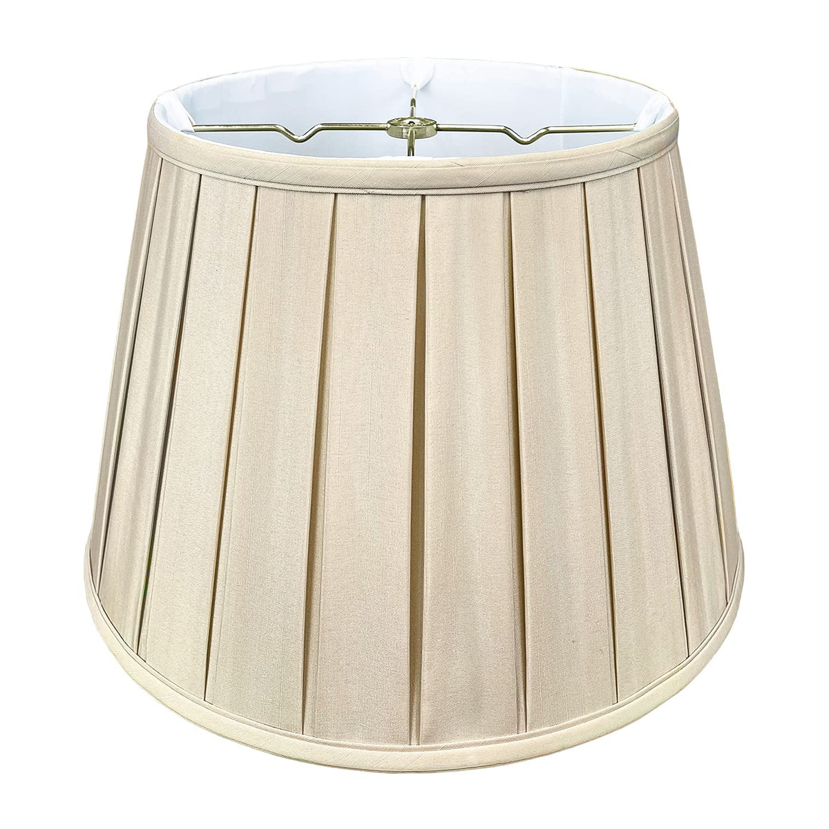 Royal Designs, Inc., Empire English Pleated Large Lamp Shade, Spider Fitter, BSO-724-18BG, 11 x 18 x 12 in, Beige