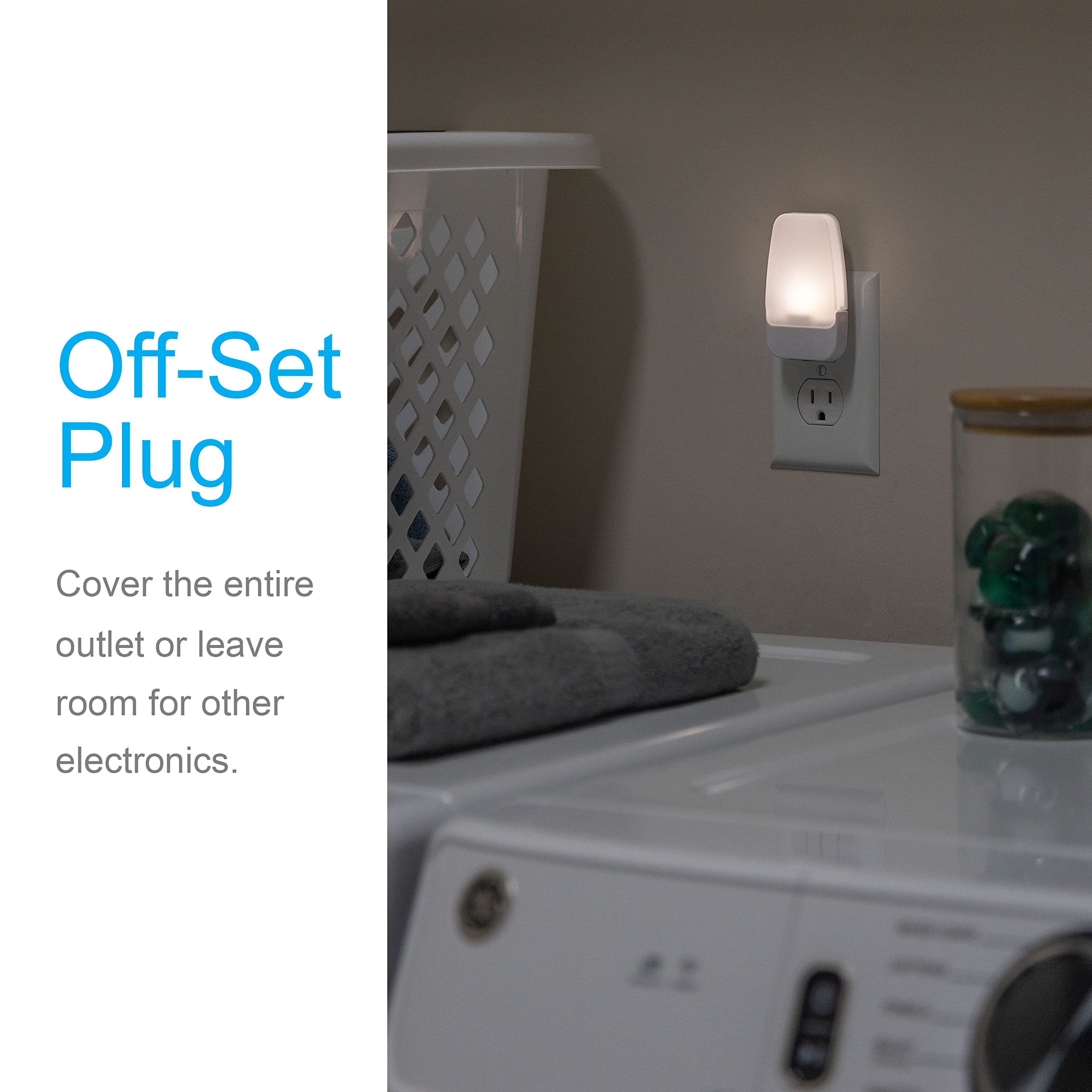 Ge Led Night Light, Plug-In, Dusk To Dawn Sensor, Warm White, Ambient Lighting, Ideal For Kids And Adults Bedroom, Bathroom, Nur