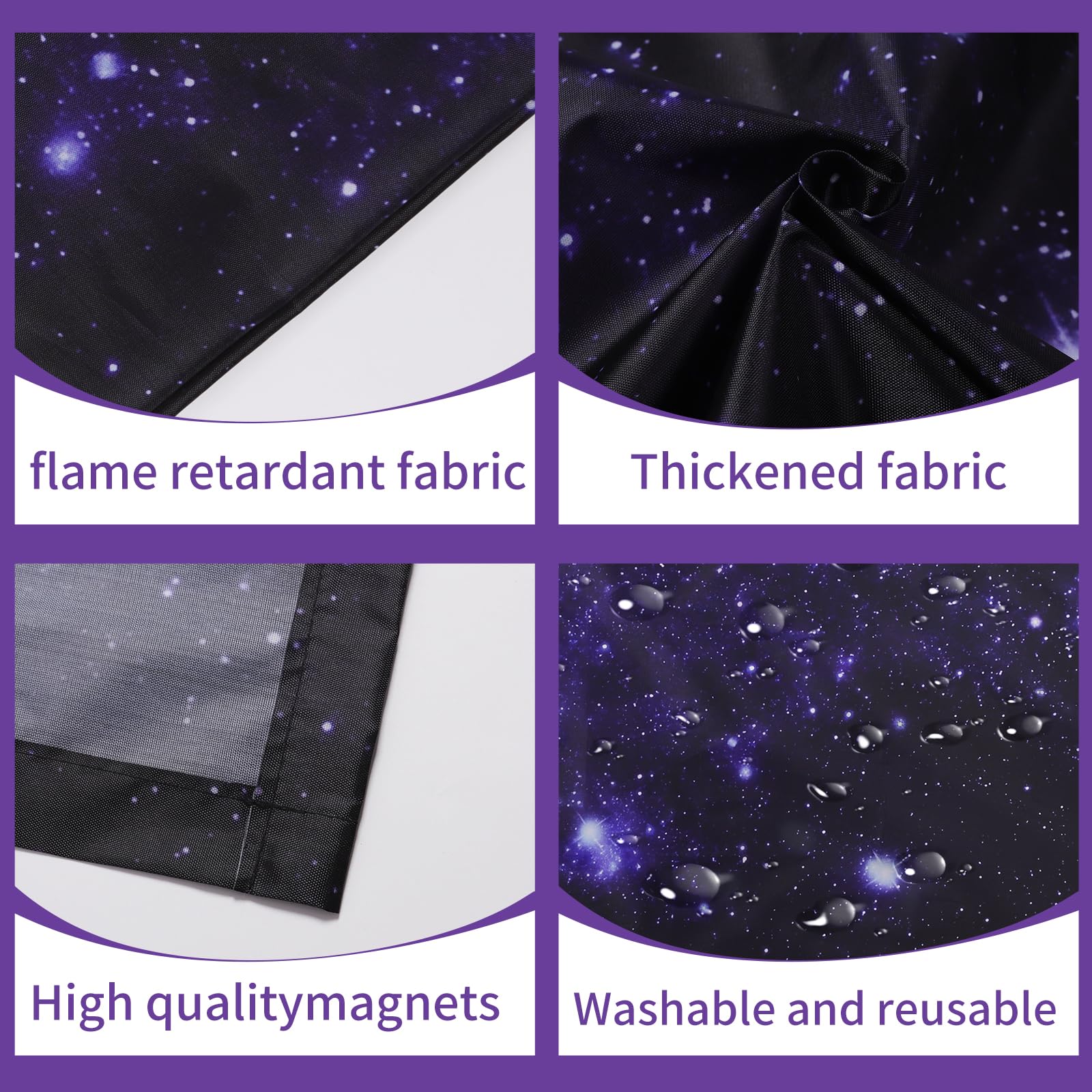 Torixqi Fluorescent Light Covers - Magnetic Filters for Ceiling Lights 4x2 Feet, Starry Sky