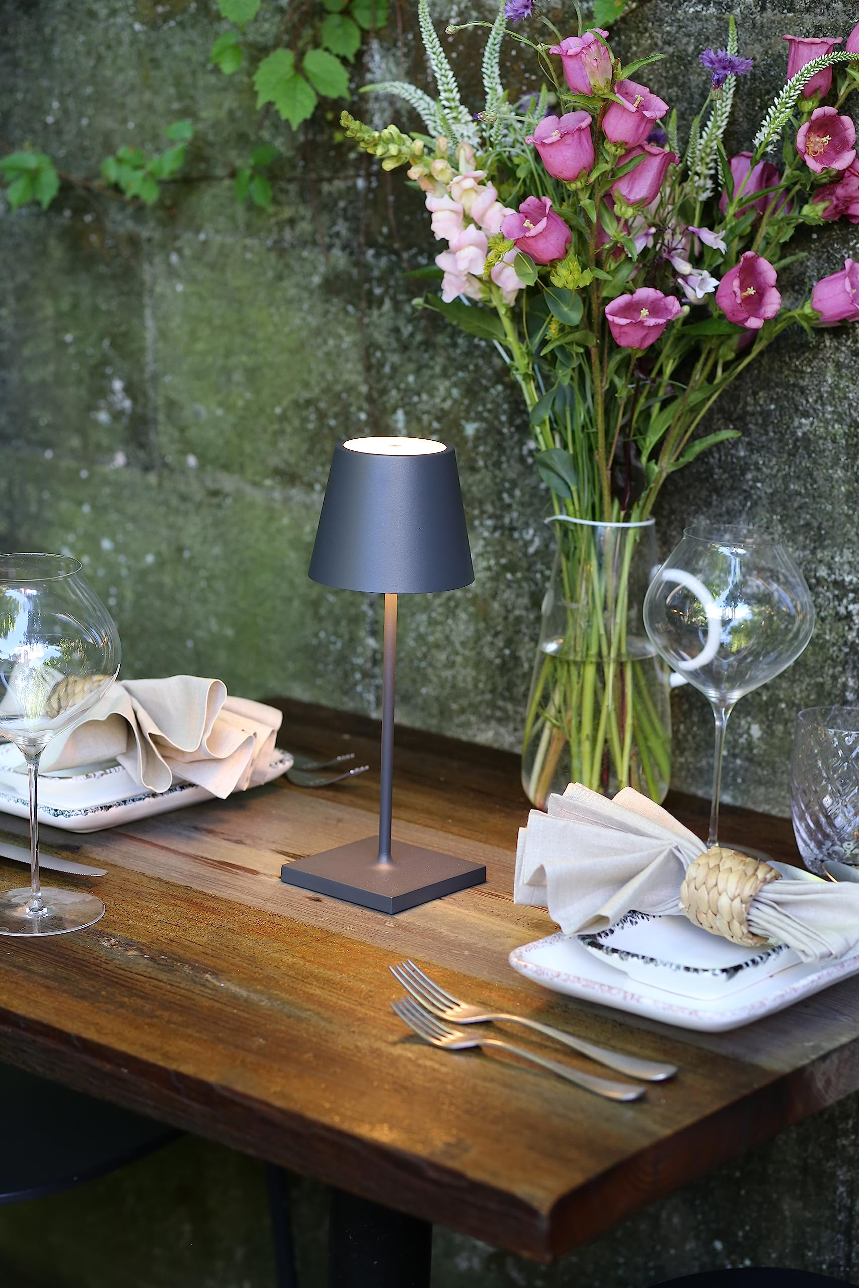 Zafferano, Poldina Pro Mini Lamp, Rechargeable Cordless Table Lamp With Touch Controls, Suitable For Indoor And Outdoor, Dimmer,