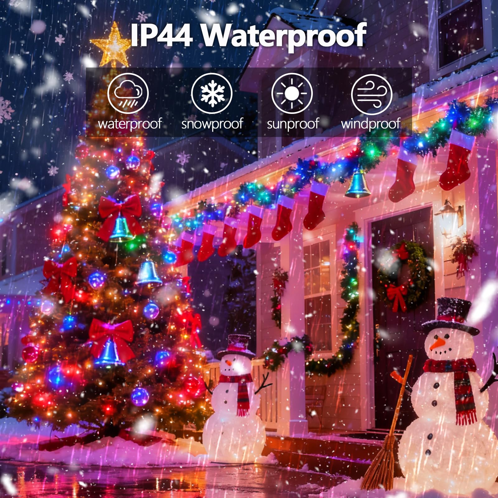 Voice Control 88Ft 240Led Smart Christmas String Lights Outdoor/Indoor | String Lights Plug In With Remote  12Modes  7Voice Commands & Timers  Christmas Twinkle Light For Xmas Tree Decor (Multicolor)
