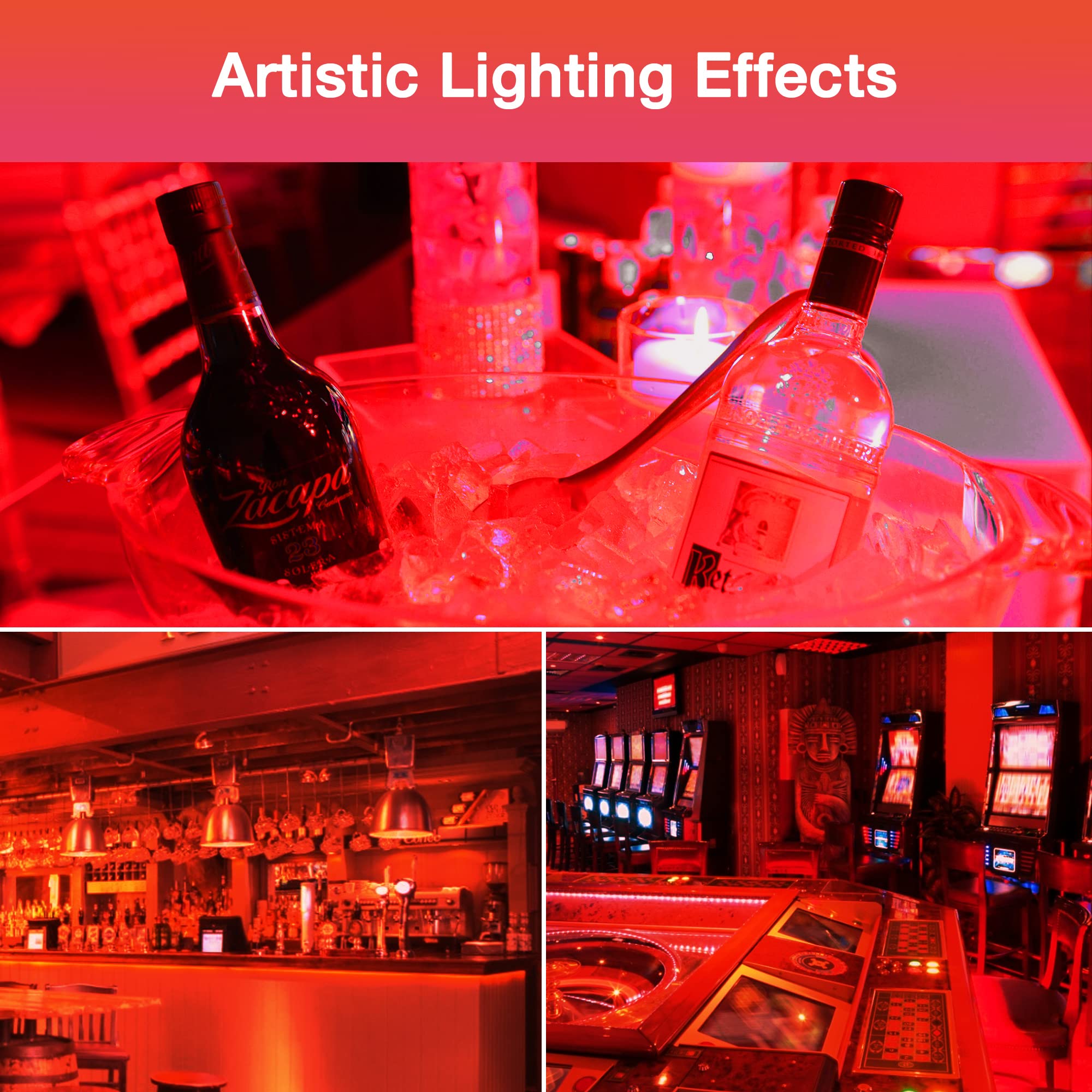 EvaStary LED Red Light Bulb, 9W A19 E26 Base, 60W Equivalent, 2 Count, Ideal for Halloween, Christmas, Party, and Mood Lighting