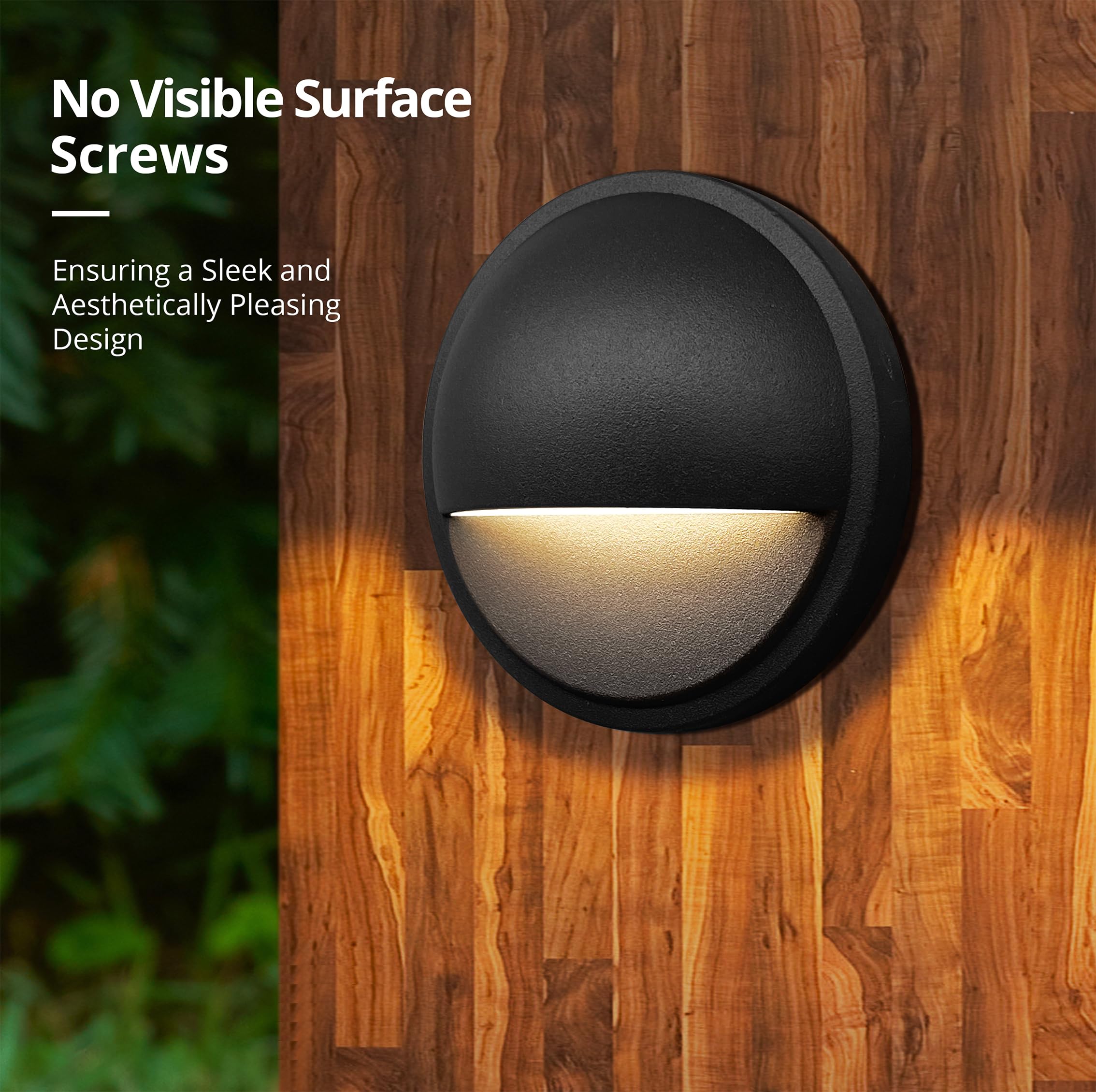 Gkoled Low Voltage Led Deck Lights, 2W Aluminum Railing Light, 4-Pack, Black-2700K