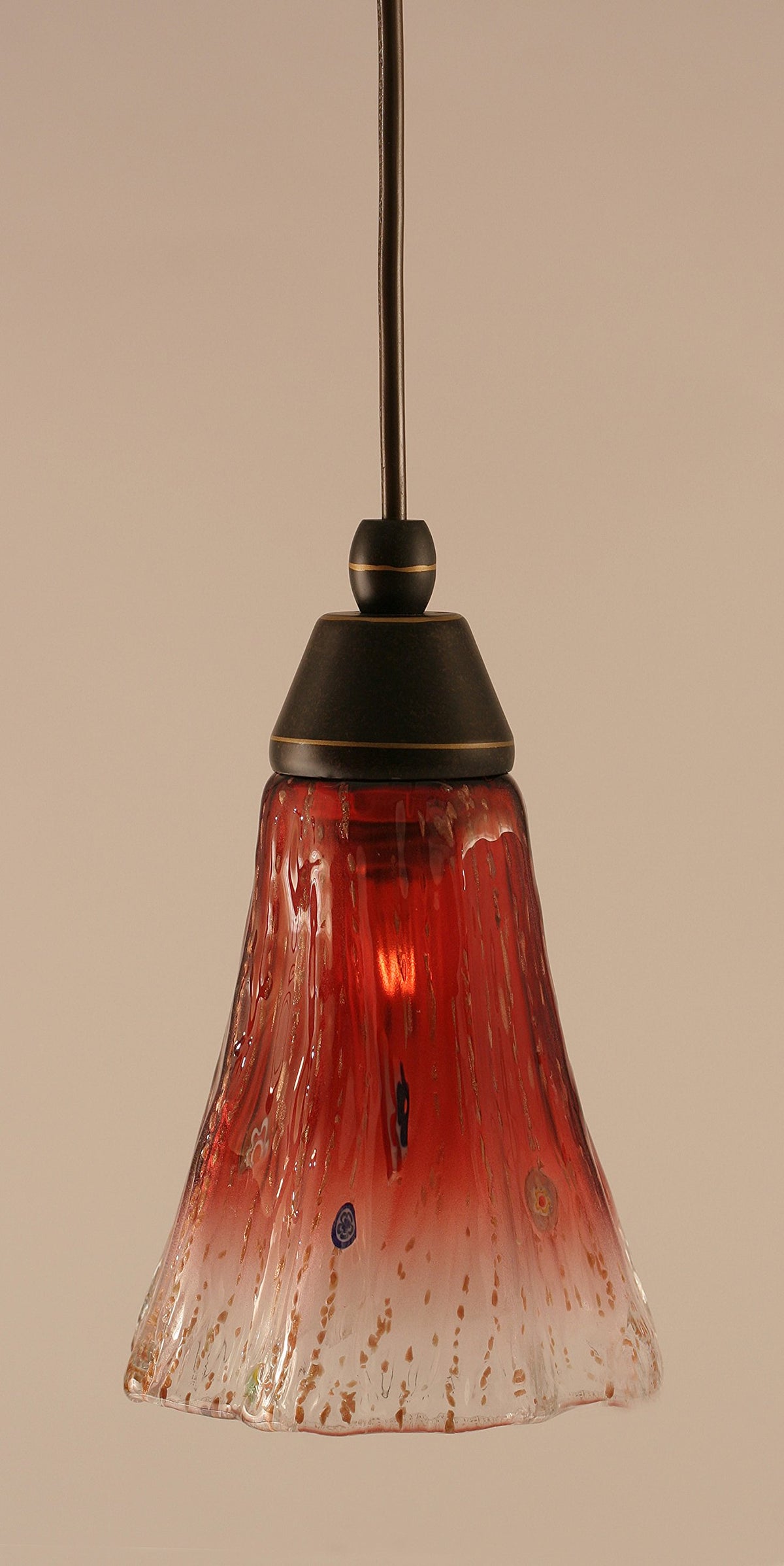 Toltec Lighting 1 Light Mini Pendant In Dark Granite (22-Dg-726)