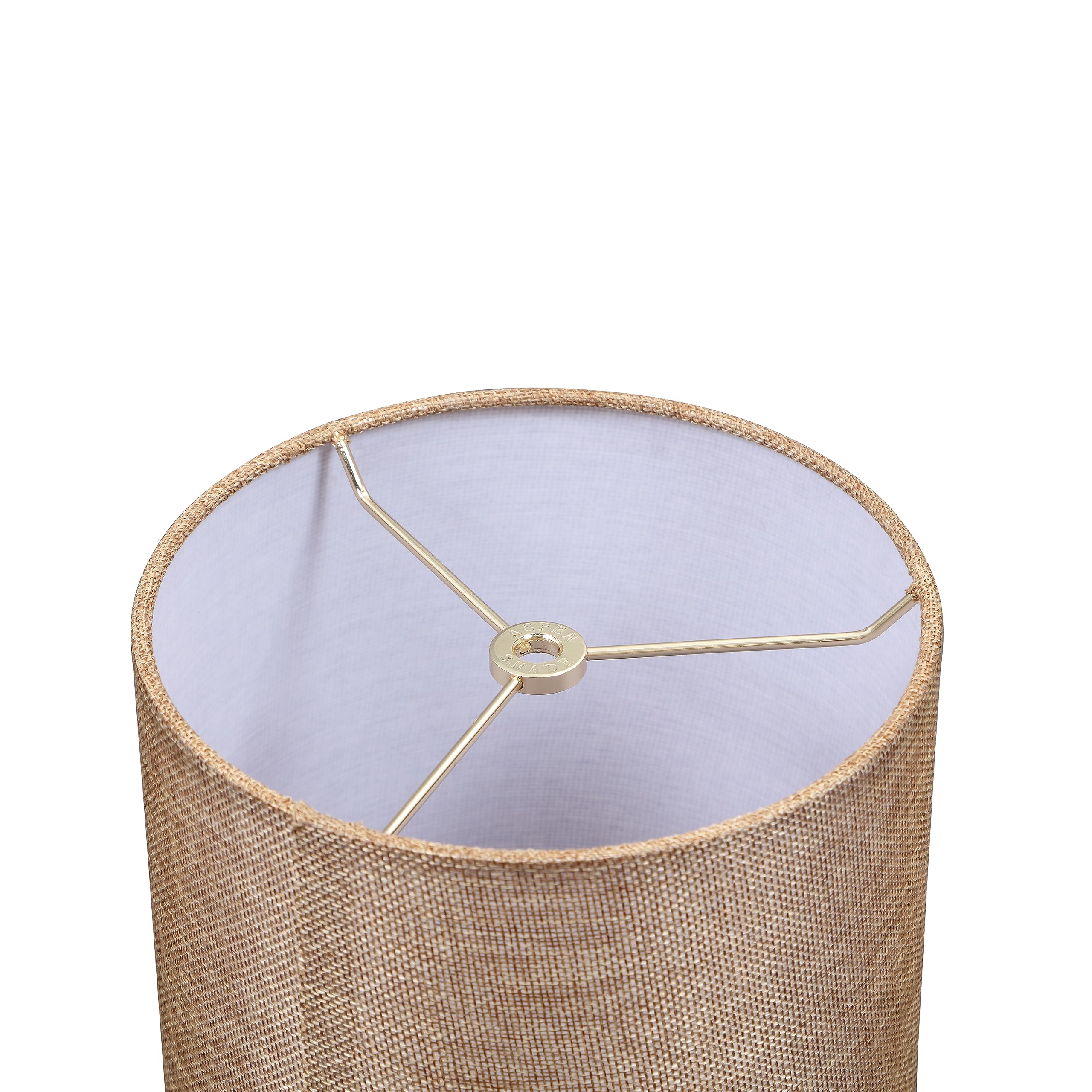 Aspen Creative 31621 Transitional Drum Shape Spider Construction Lamp Shade In Brown, (8&quot; X 8&quot; X 11&quot;)