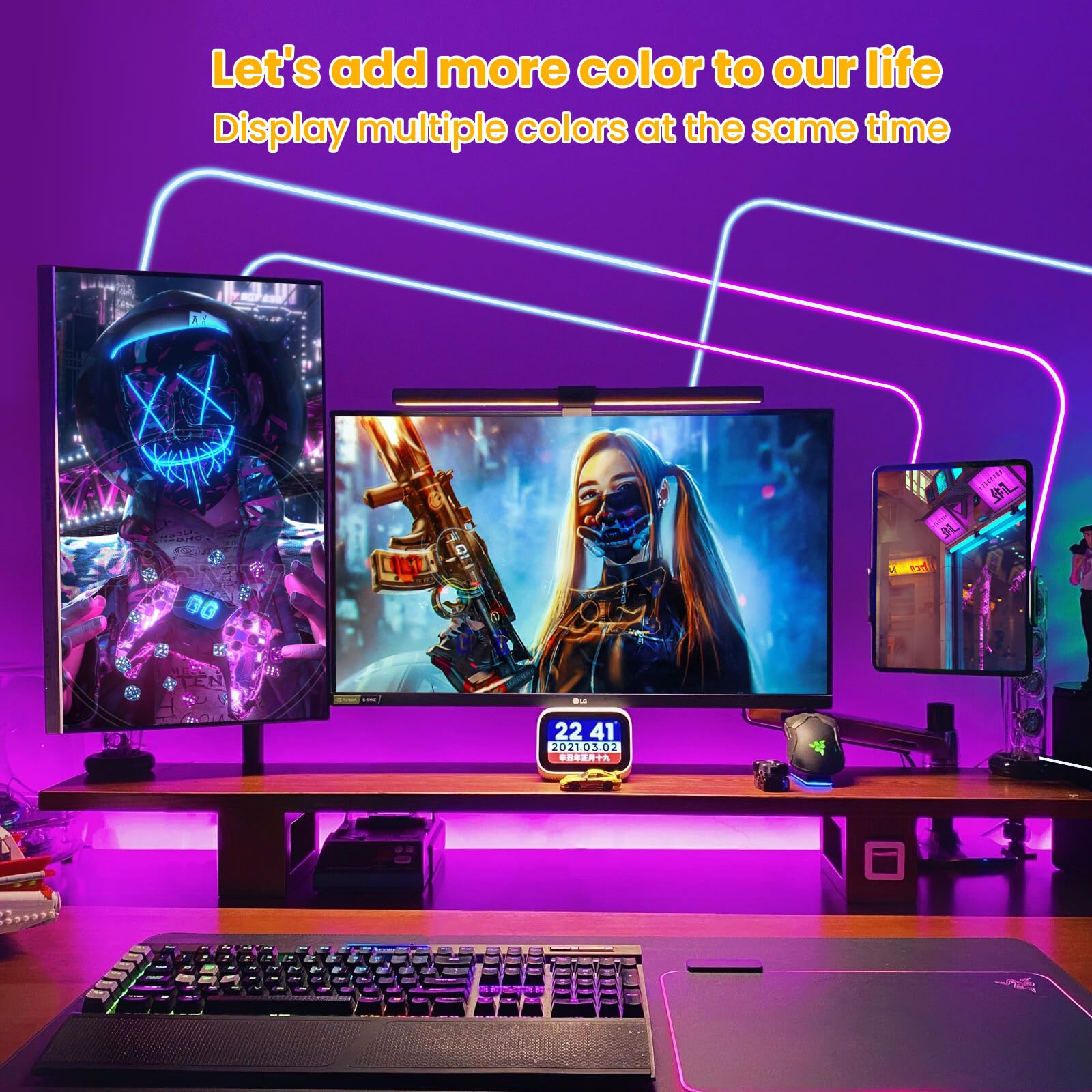 Led Neon Rope Lights 16.4Ft Music Sync Rgb+Ic Flexible Rope Color Changing Control With App/Remote Multiple Modes Ip67 Waterproof Neon Strip Lights For Bedroom Outdoors Indoor