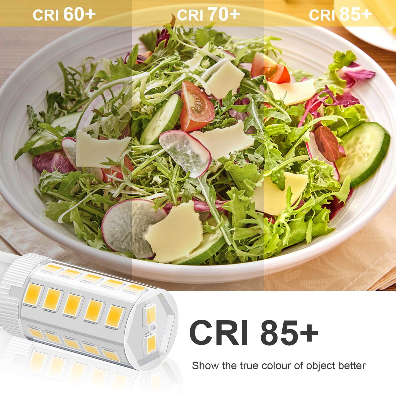 Topleder G9 Led Bulb Daylight 3W, 5000K Non-Dimmable, 30 Watt T4 G9 Halogen Equivalent, 120V No-Flicker, Chandelier Lighting 400
