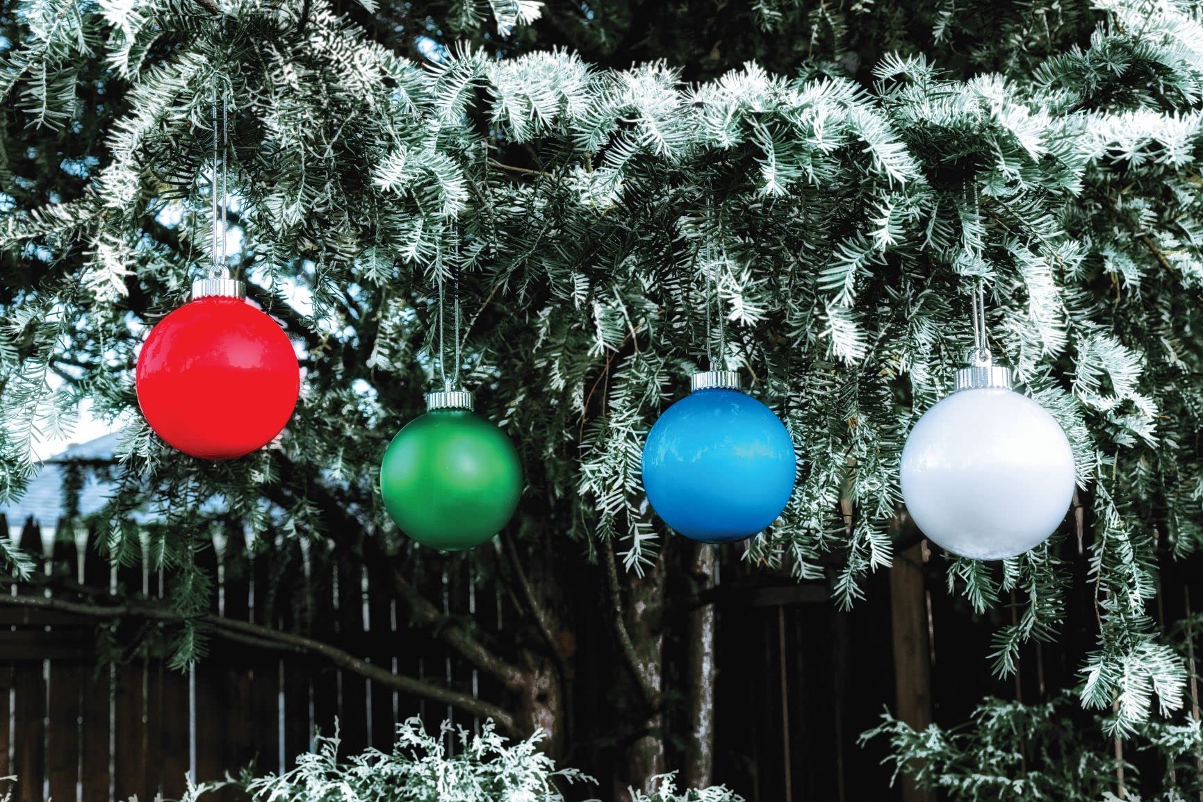 Wp580 Battery Powered Hanging Decorative Outdoor Pulsing 5'' Globe Light With Sensor Turns-On At Dark, Red