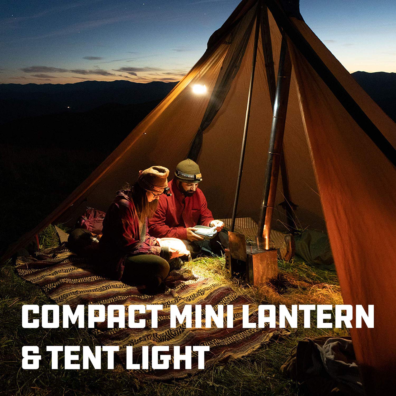 UCO Sprout LED Lantern - 100 Lumen Mini Battery-Powered - One Size - Black - Model ML-Sprout-LI-Black