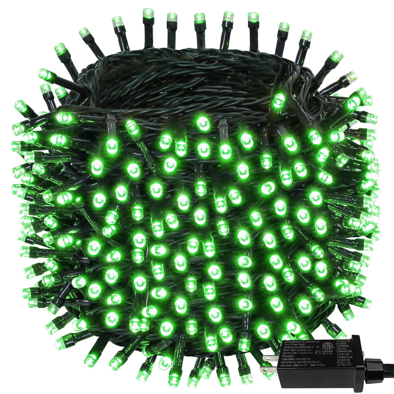 BHCLIGHT 95FT 240 LED Green Christmas String Lights, Christmas Lights for Outdoor/Indoor Waterproof, Plug in Christmas Tree Lights with 8 Modes, String Lights for St.Patricks Day Holiday Decorations