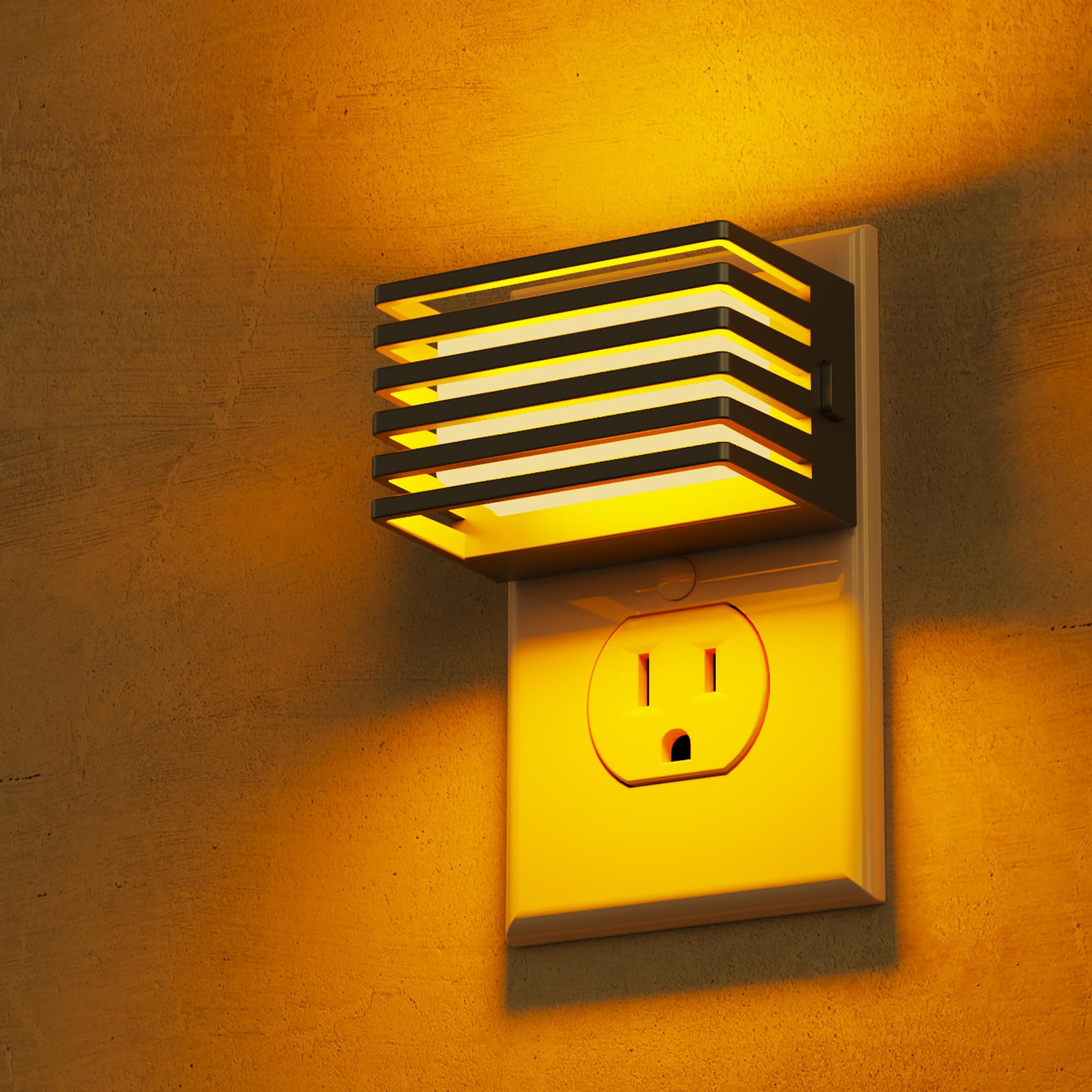 L LOHAS LED Night Lights Plug into Wall  2 Pack Modern Night Light with Dusk to Dawn Sensor  Dimmable Plug in Night Light  Adjustable Brightness  for Bedroom Bathroom Hallway