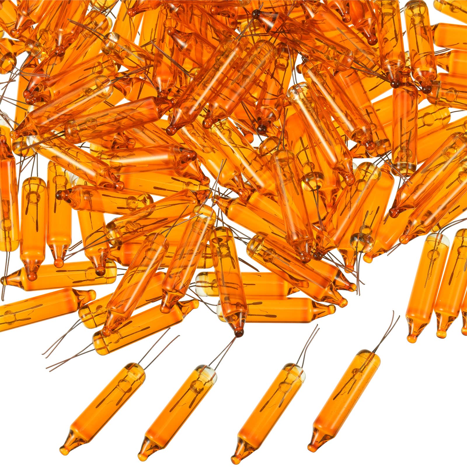 Mudder Mini Incandescent Wire String Lights - 200 Count Orange Replacement Bulbs For Indoor/Outdoor Xmas Tree Decorations