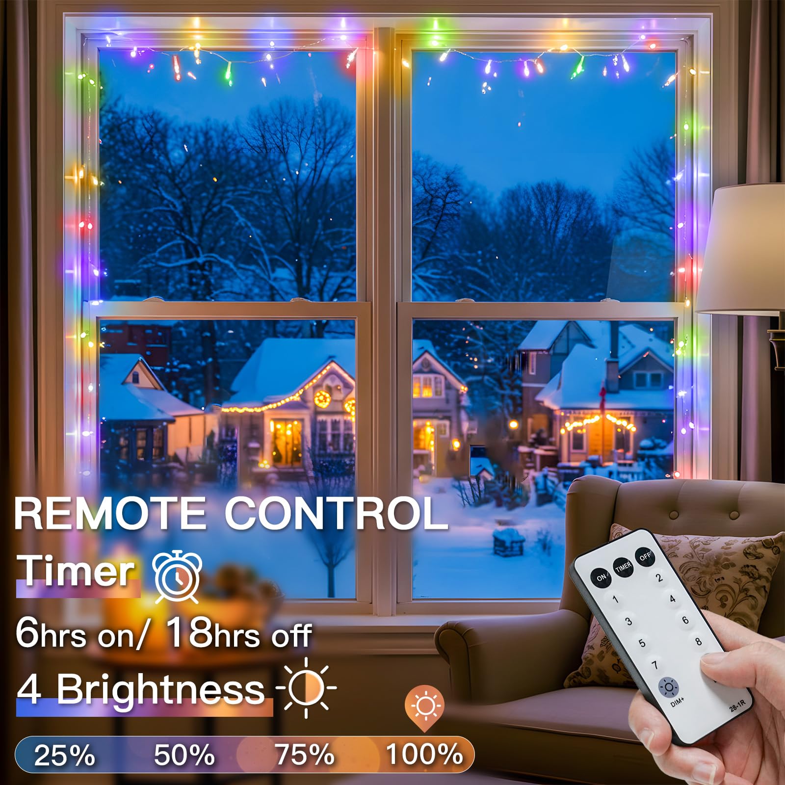 Suddus Connectable Christmas Lights With Remote  Multicolor String Lights With Timer  33Ft 100 Led Fairy Lights Plug In For Xmas Tree  Bedroom  Yard  Garden  Party  Indoor  Outdoor Decorations