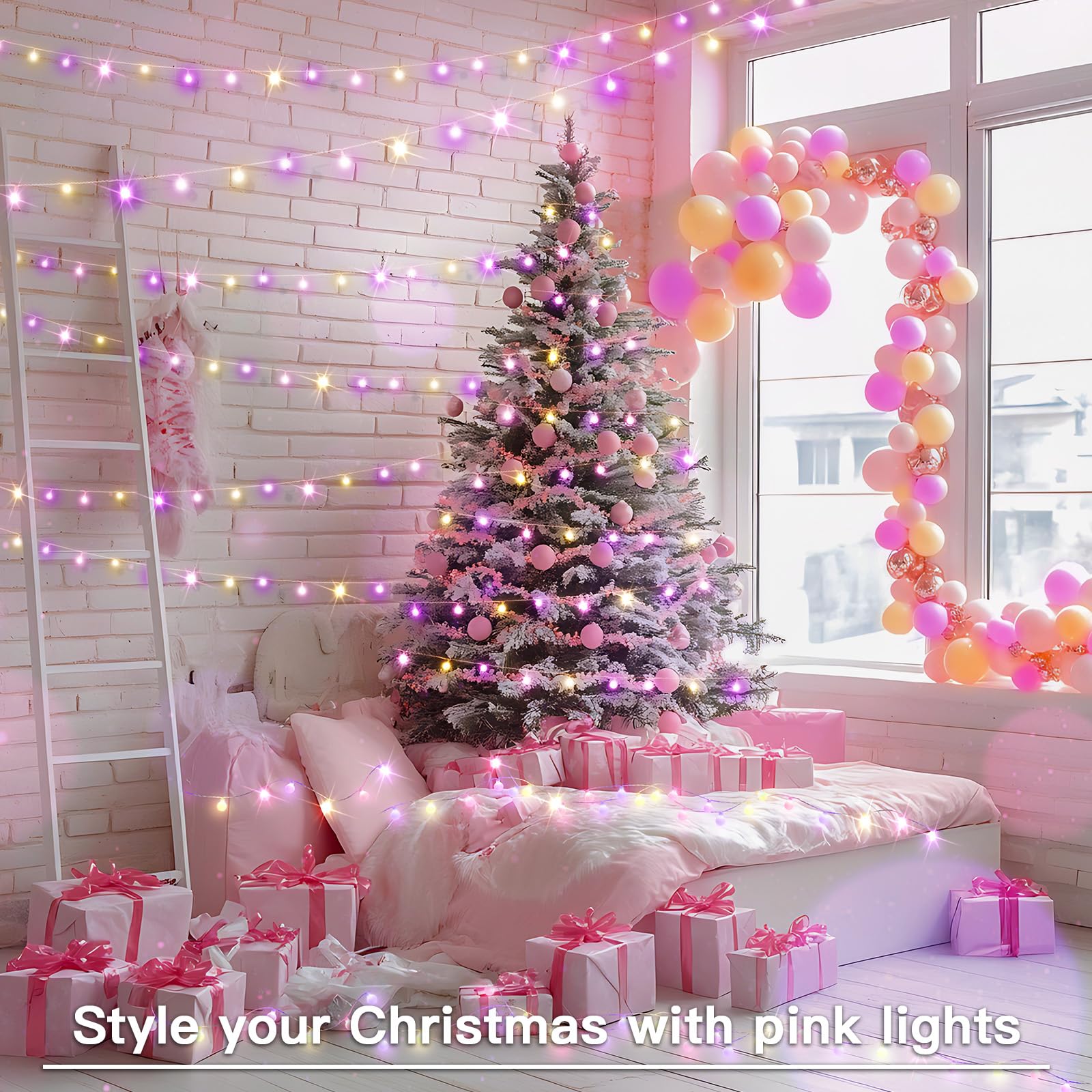 suddus 100 LED Globe String Lights - Waterproof, Remote Control, Multicolor for Outdoor, Backyard, Patio, Garden, Christmas