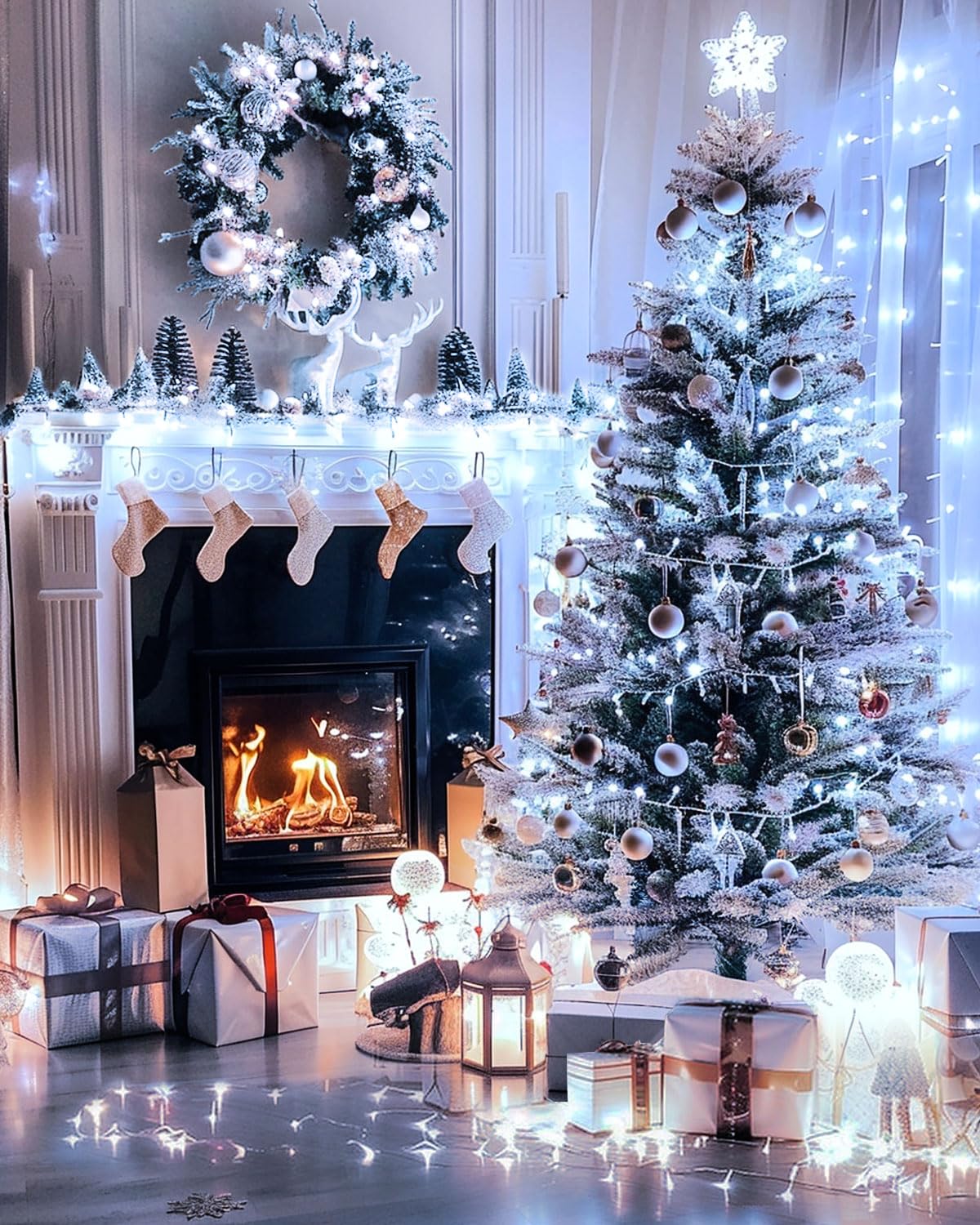 250Ft 760 Led Christmas Lights, 2Packs Plug In Christmas String Lights Waterproof, Timer & Memory, 8 Modes Twinkle Light For Out