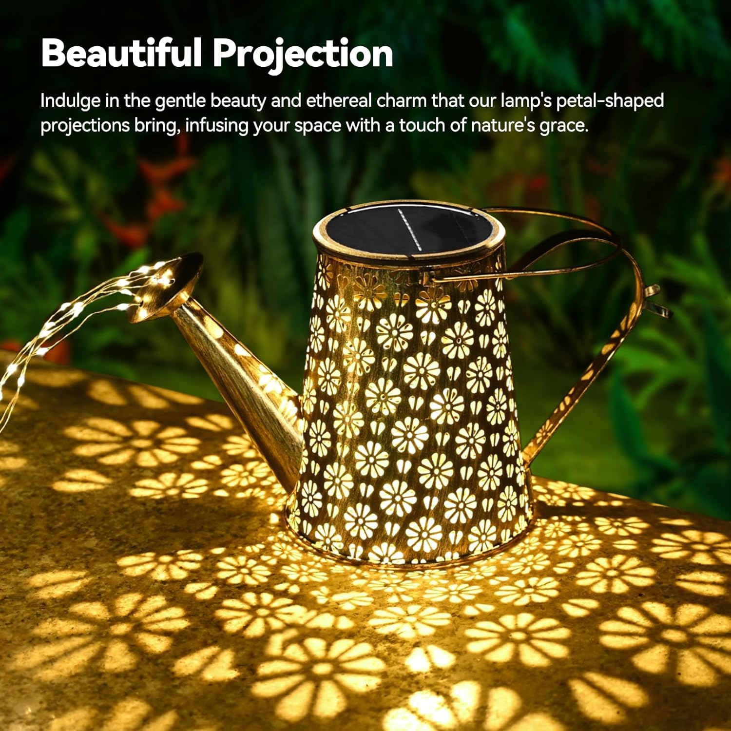 Wdlfcgc 2 Pack Solar Watering Can With Lights,Solar Outdoor Garden Decor Waterproof Hanging Lantern Landscape Lights Outside Dec