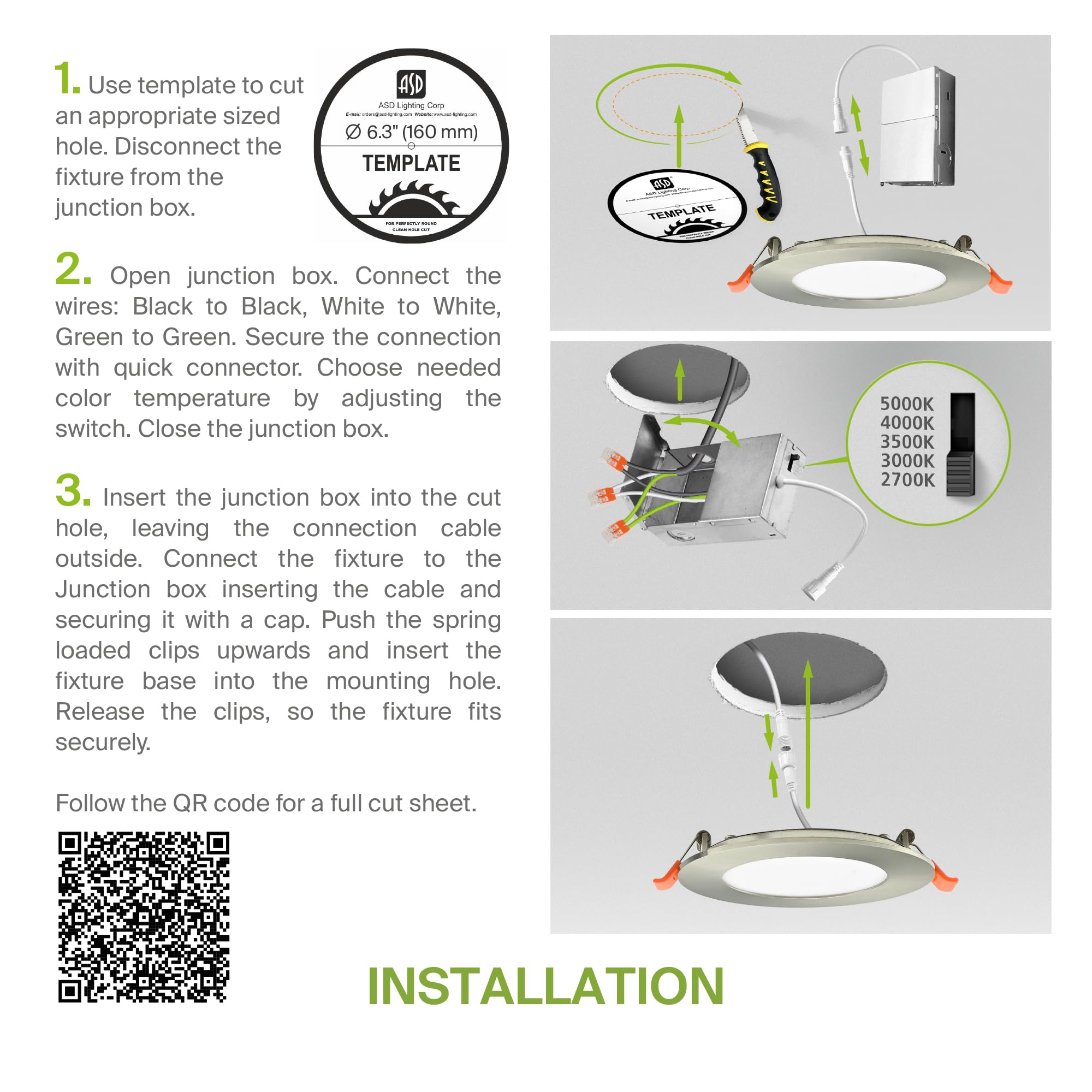 Asd 6 Pack Led Recessed Lighting 6 Inch 12W  5 Cct 2700K-5000K Cri90+  Ic Rated Ultra Thin Dimmable Ceiling Lights With J Box  Canless Wafer Downlight  Round Slim Panel Light  Energy Star Etl  Nickel