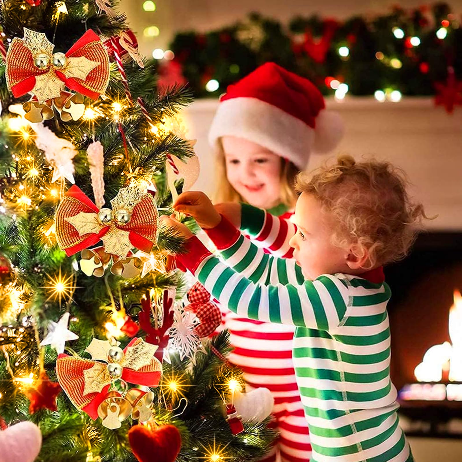 Sauirs 197Ft 500 Led Warm White Christmas String Lights, Waterproof, 8 Modes, Timer, Indoor/Outdoor