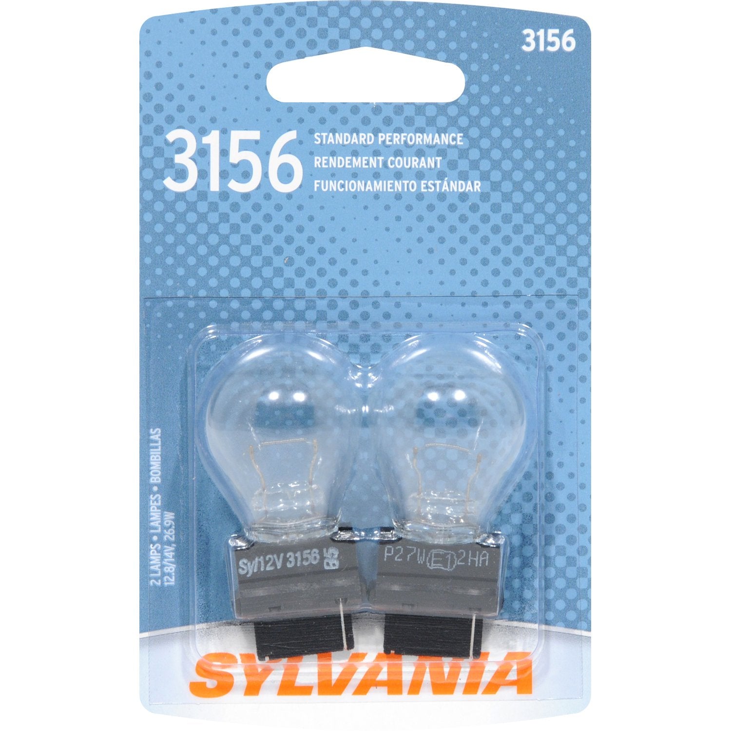 Sylvania 3156 Basic Miniature Bulb, (Contains 2 Bulbs)