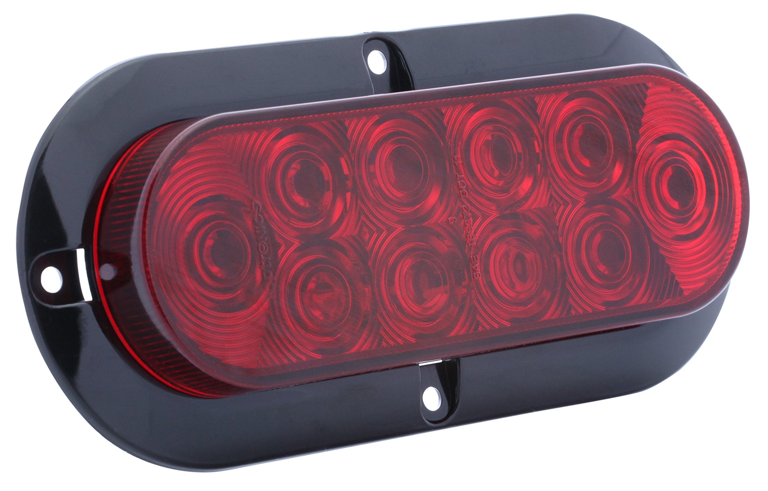 Optronics 6&quot; Red Led Surface Mount Light, Sealed, 12.8V - Lot Of 6