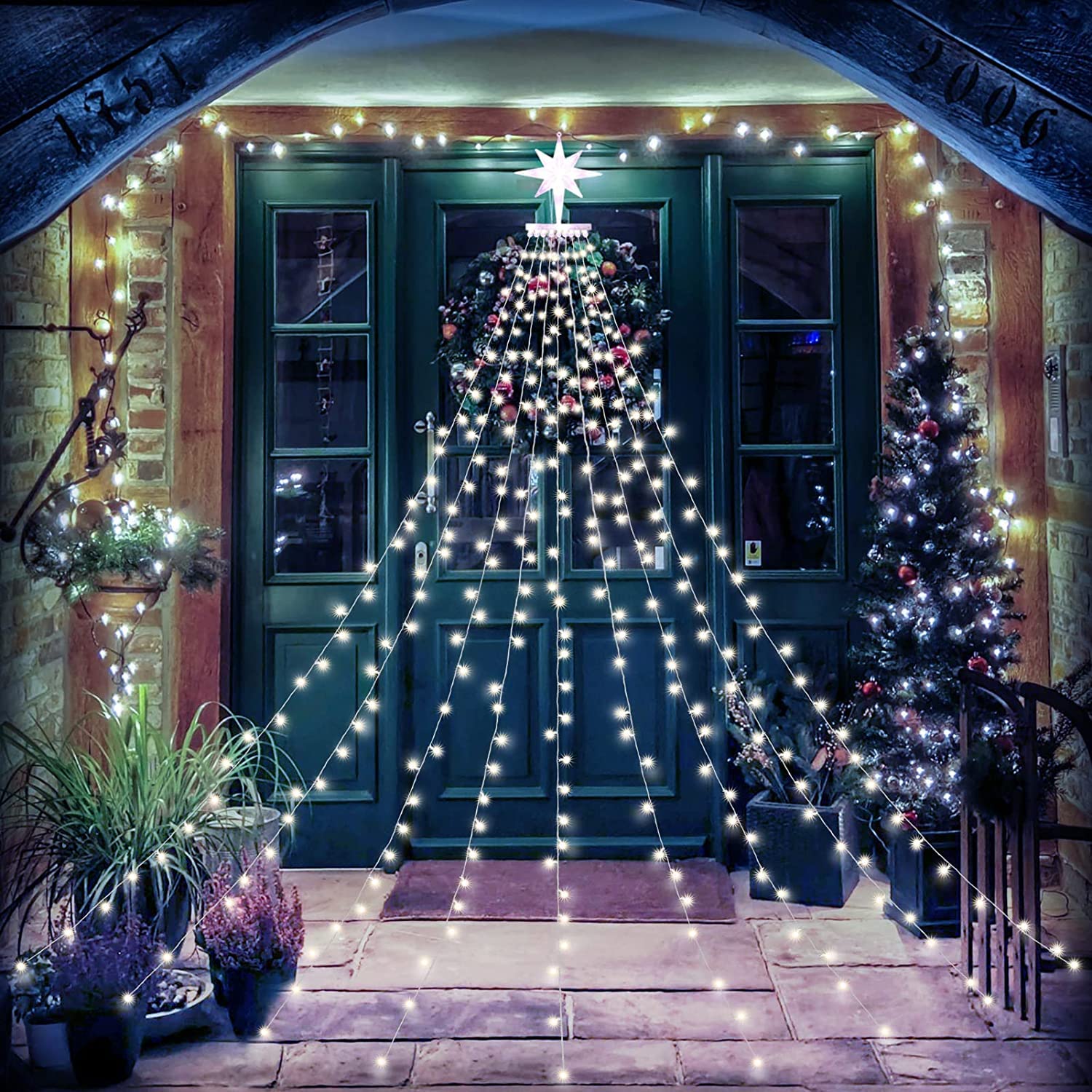 Christmas Decoration Dipper Star String Lights,320 LED Christmas Tree Lights 8 Modes & Waterproof Fairy Lights for Xmas Party We