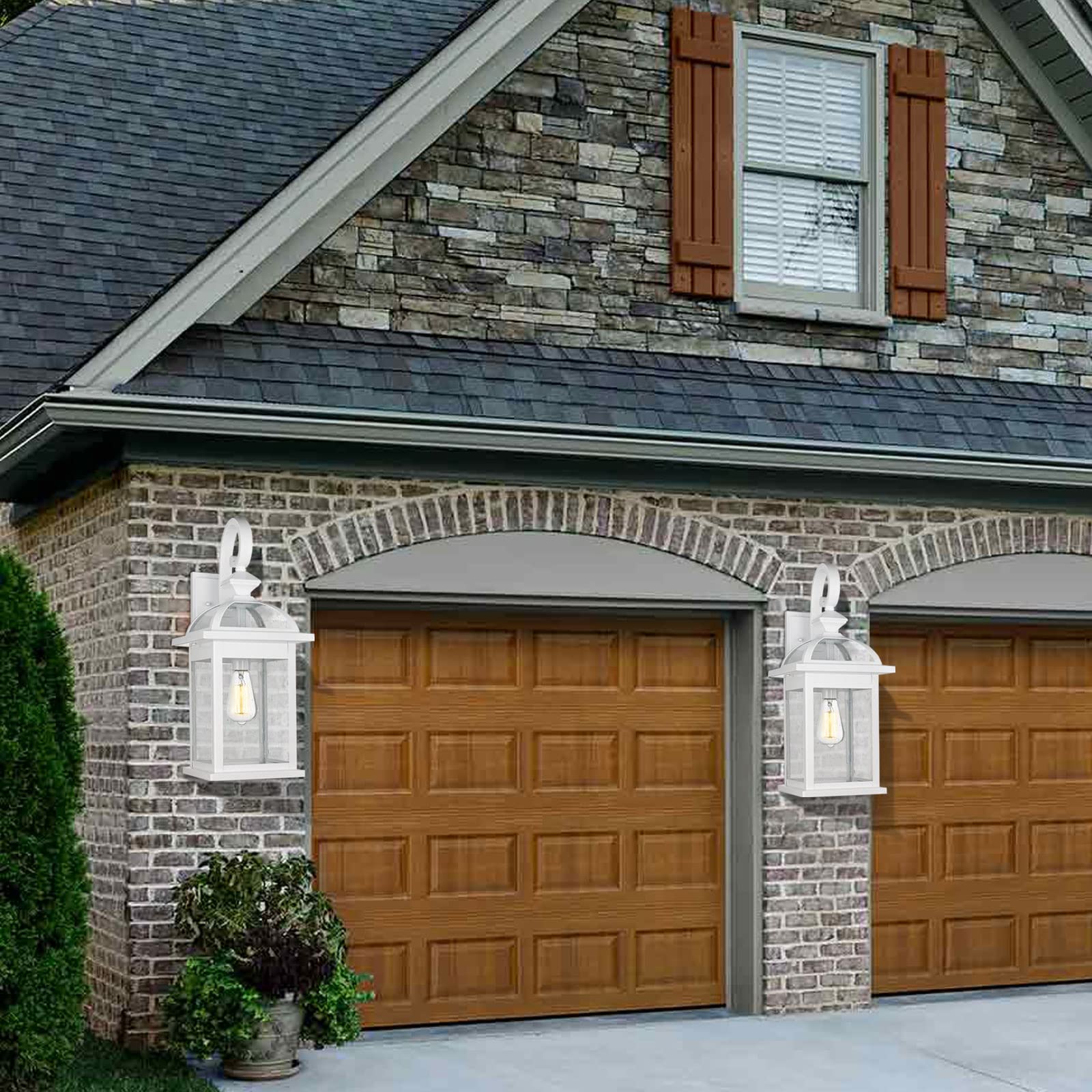 Darkaway Outdoor Lights Fixtures Wall Mount, Large 22Inch Outdoor Wall Sconce Lights With Seeded Glass Waterproof Outside Exteri