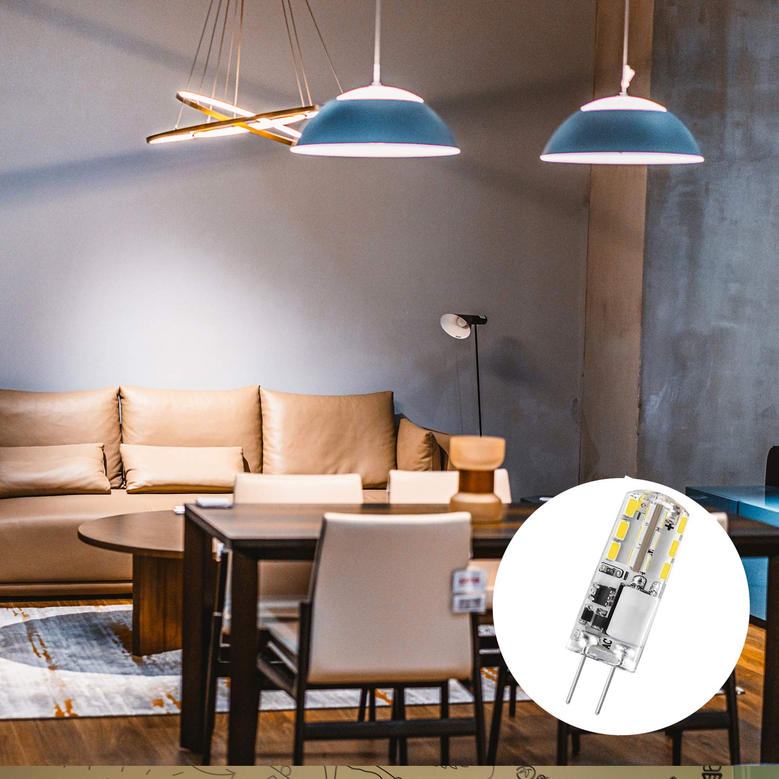 Dopkuss 10Pcs G4 Led Bulbs Jc Bi-Pin Base Lights 1.5W Ac/Dc 12V 10W-20W T3 Halogen Bulb Replacement Landscape Bulbs