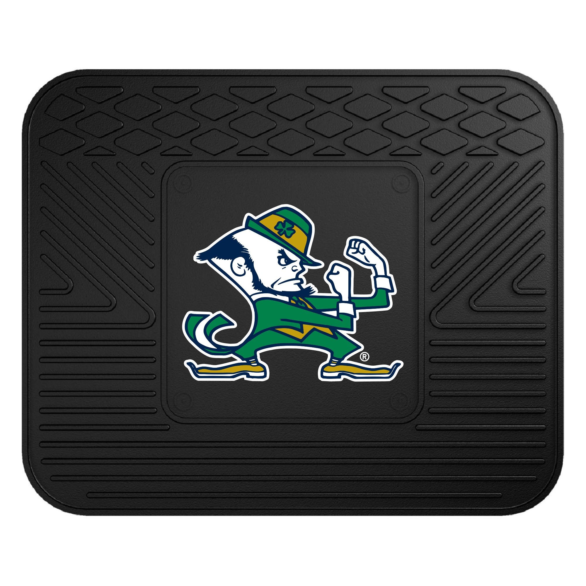 FANMATS 10090 Notre Dame Fighting Irish    Back Row Utility Car Mats - 1 Piece, 14in. x 17in., All Weather Protection, Universal