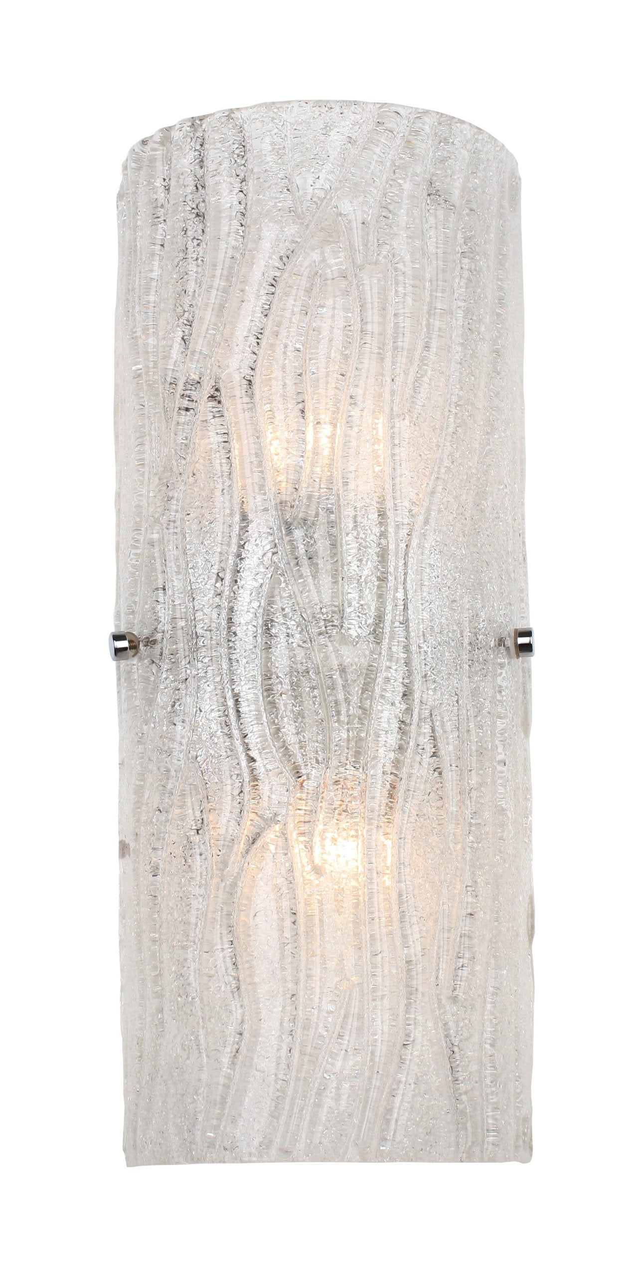Varaluz Brilliance 2-Light Wall Sconce - Chrome Finish with Bright Ice Glass Shade