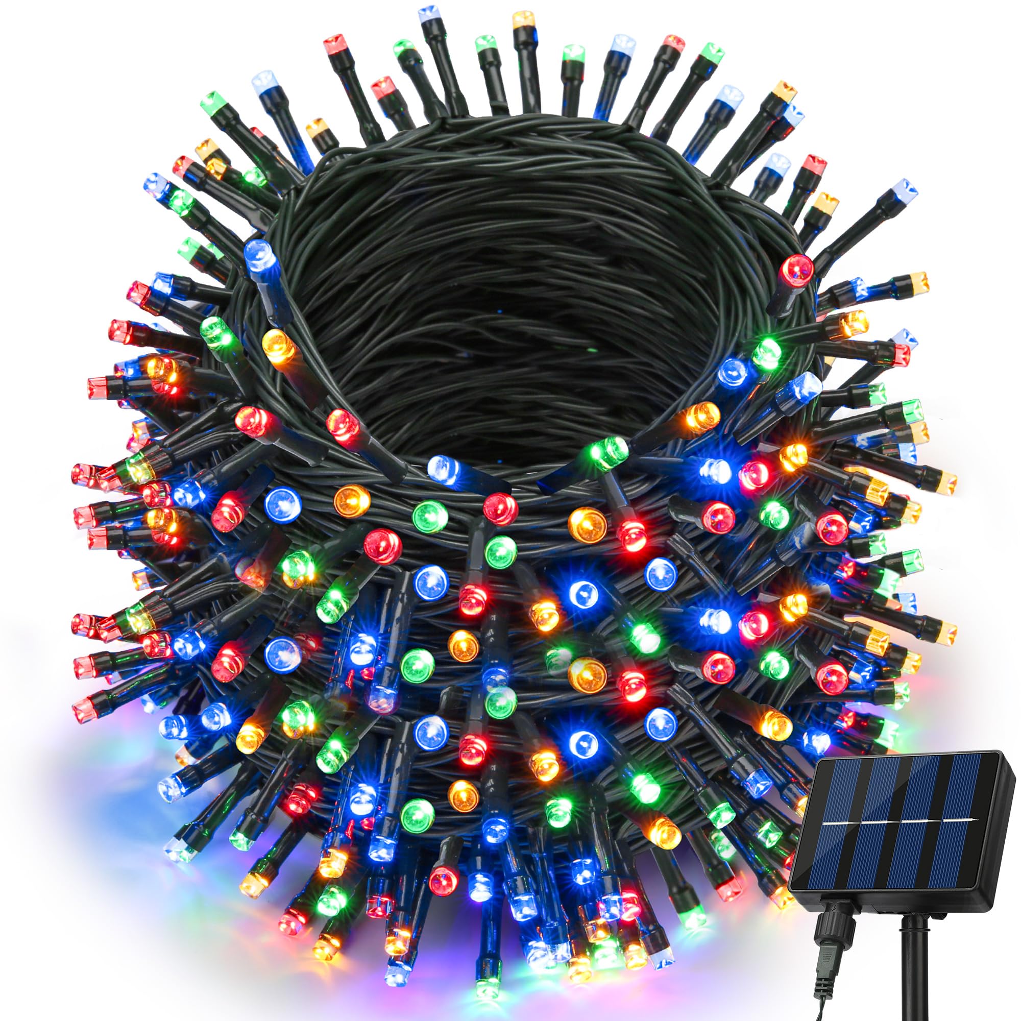Joomer Solar String Lights, 105FT, 300 LED, 8 Modes, Waterproof Fairy Lights for Outdoor Garden, Multicolor