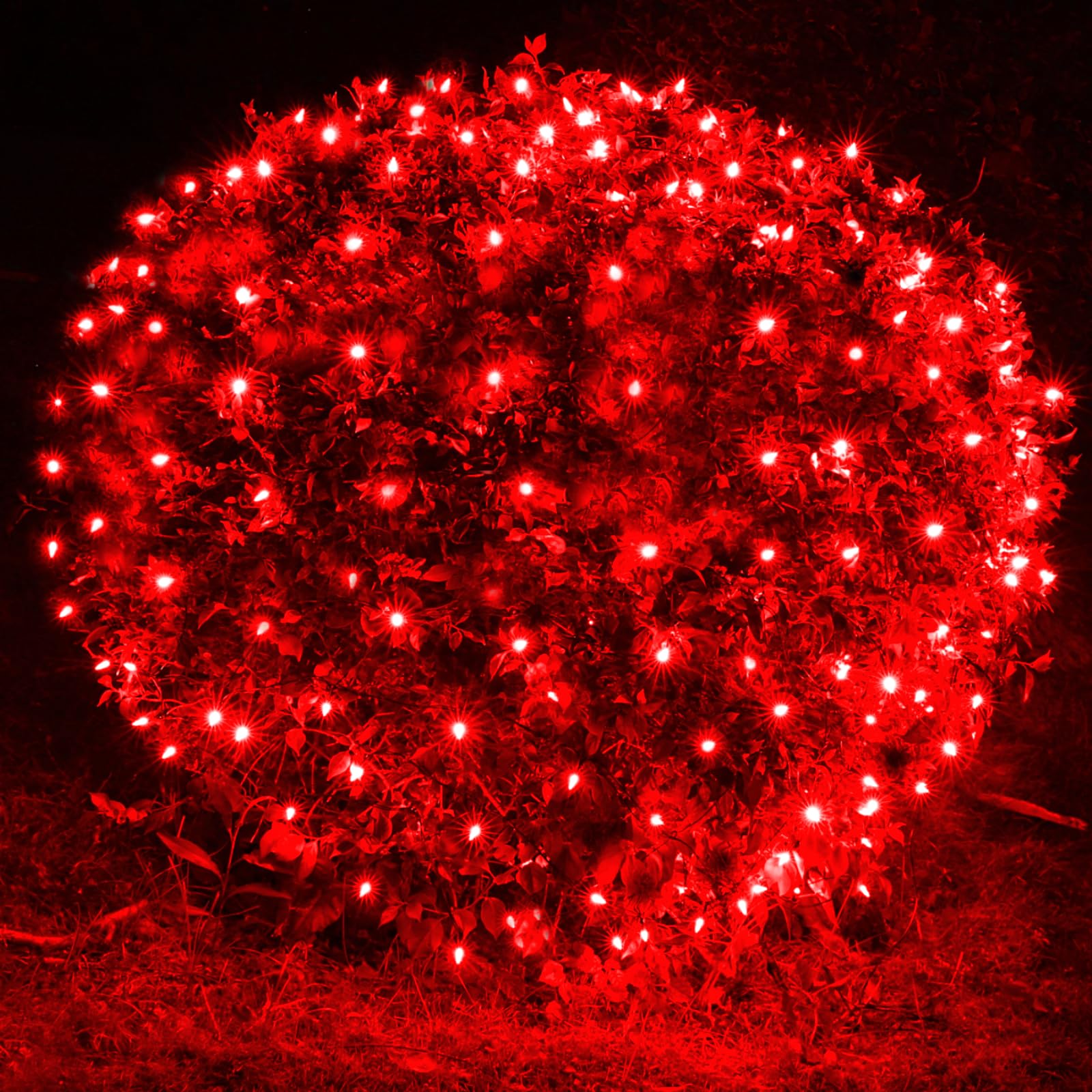 Meteds LED Christmas Net Lights Outdoor,120 LED 6ftx4ft Connectable Waterptoof Christmas mesh Lights for Bushes Fence Tree Shrub