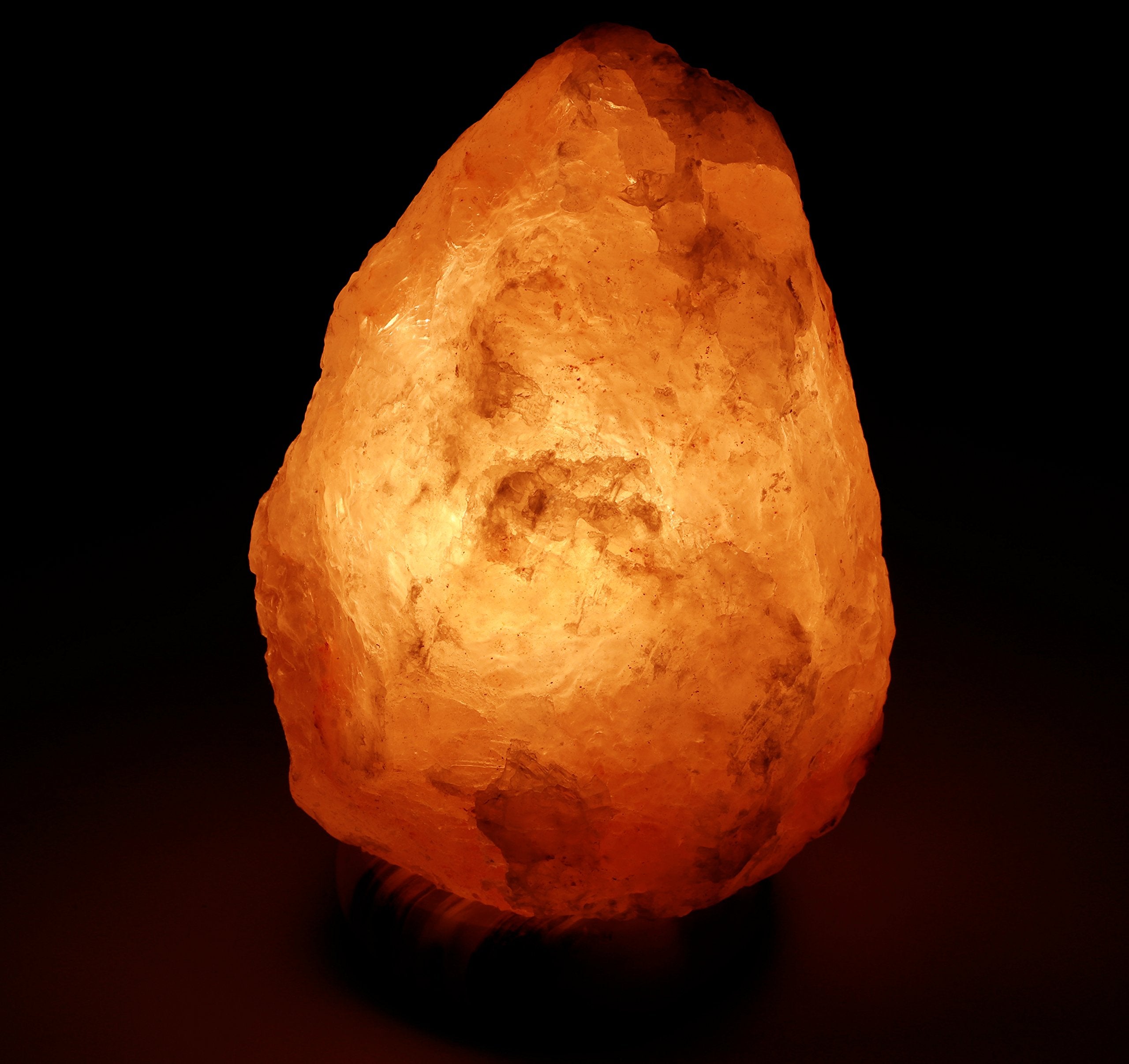 Deluxecomfort Cylinder Himalayan Rock Salt Natural Crystal, 9.5 Inches Tall-Soft Calm Light-Table Lamp, Orange Hue, 9.5&quot;, (Nsl-Ab-95)