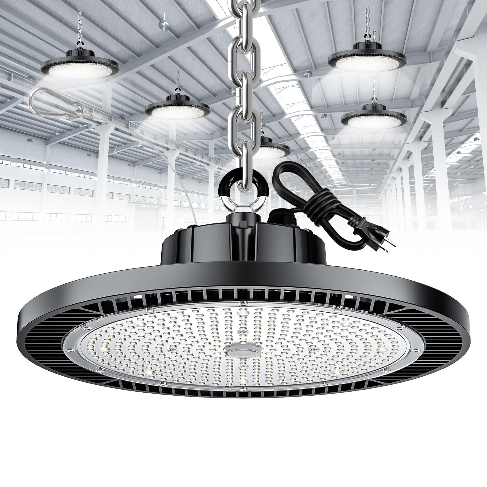 THELUX 1PACK UFO Led High Bay Light Shop Light 200W Super Bright 30000Lm 5000K,100V-277V, Isolated Driver with IP65 LED Shop Lig