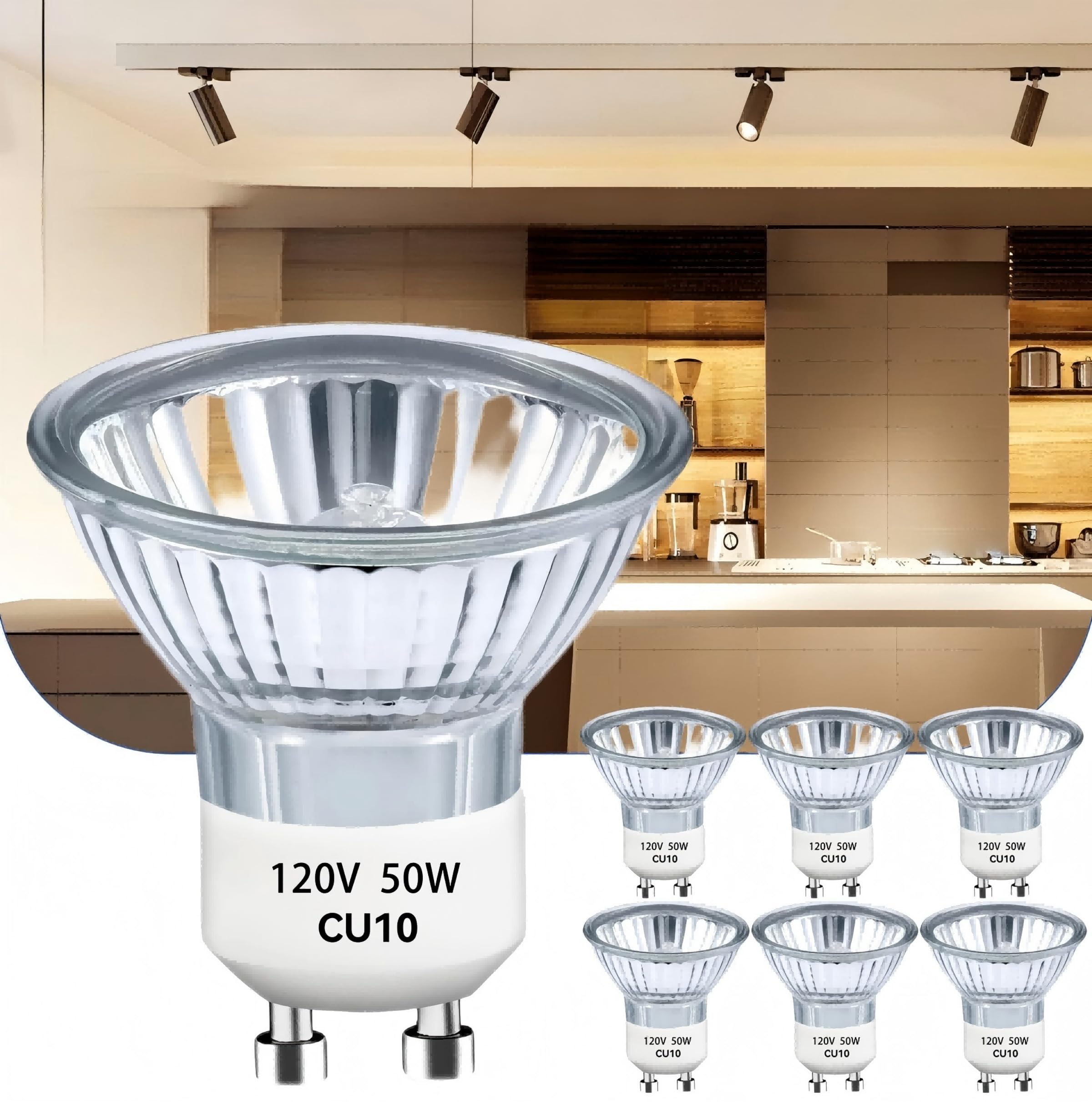 Ragfoz Gu10 Halogen Light Bulb 50W 120V,Tlffggl024 Uv Bulb, Gu10+C, Mr16 Light Bulb For Candle Warmer Lamp, Dimmable, 2700K Warm