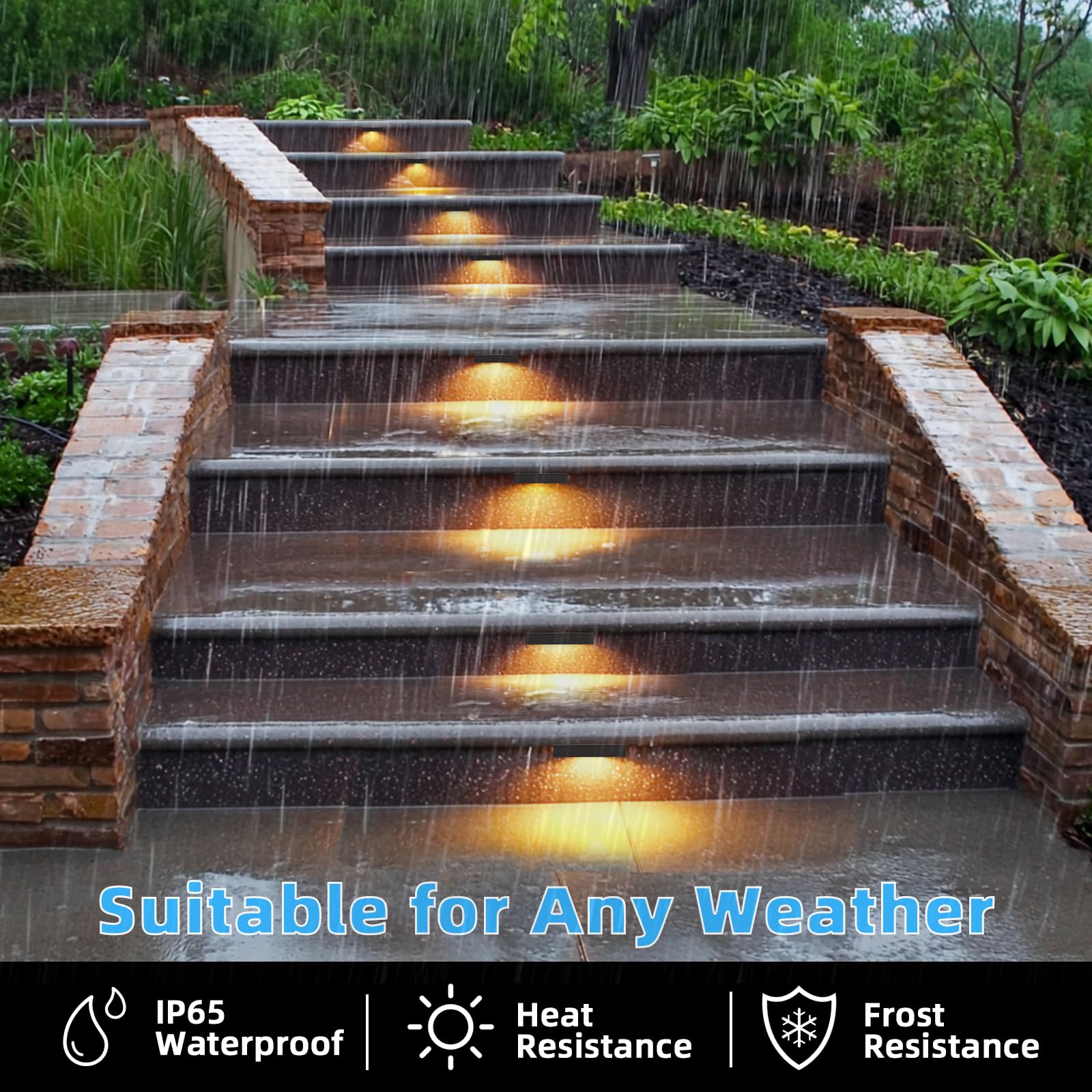Raxjov 4 Pack 7 Inch Retaining Wall Lights  5W Led Hardscape Lighting 12V Ac/Dc Low Voltage Step Lights Outdoor  2700K Soft White Ip65 Waterproof Landscape Lighting For Patio Walls Stairs