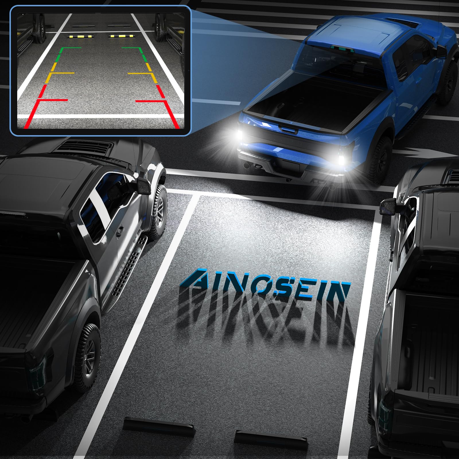 AINOSEIN LED Bulb 3156/3157 White for Reverse Light, Error Free, Built-in Resistor, Aluminum, Brighter Than 3030, Anti Hyper Flash
