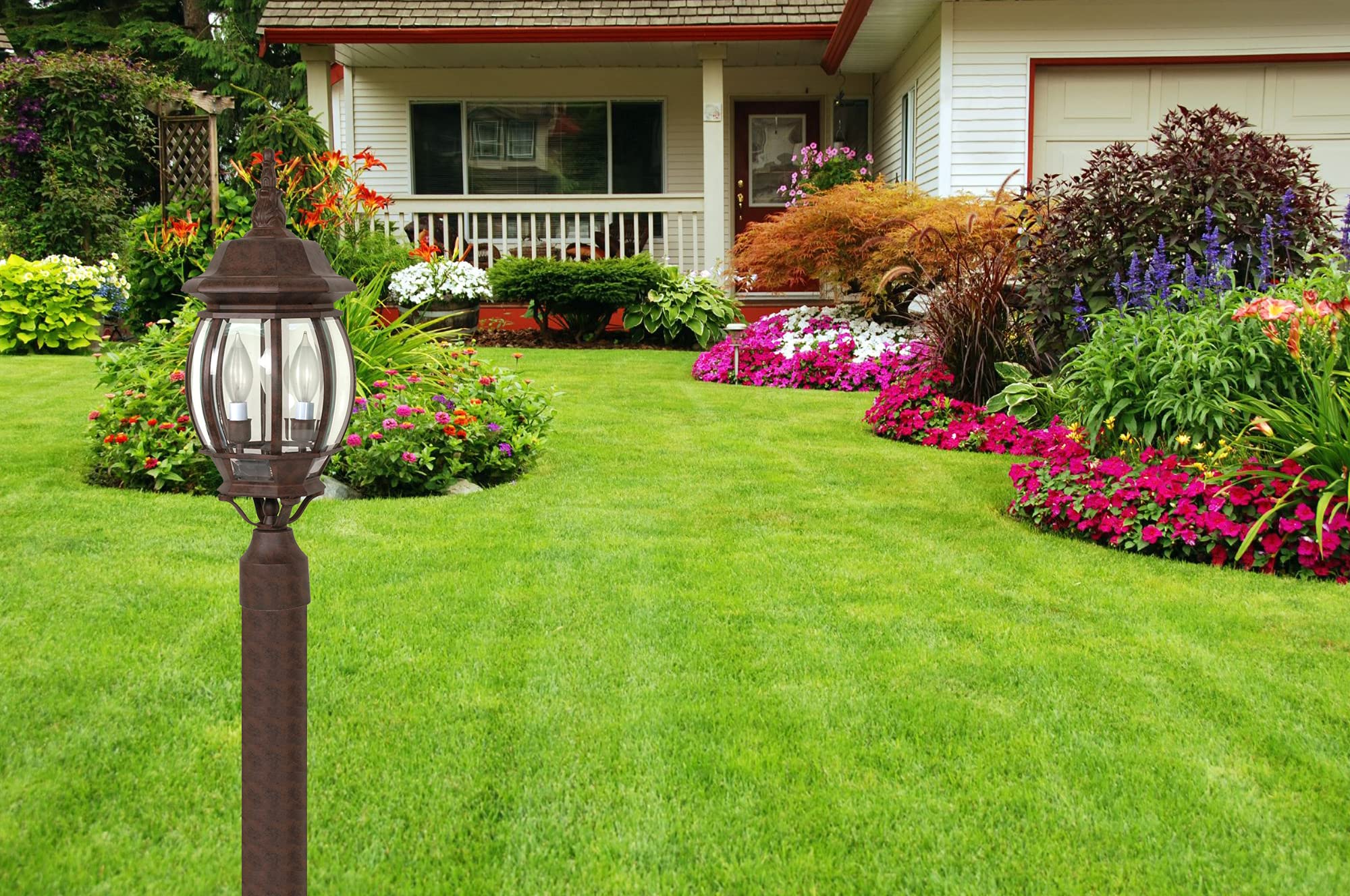 Nuvo 60/898 Three Light Post Mount, 21 X 7.4 Inches, Bronze/Dark